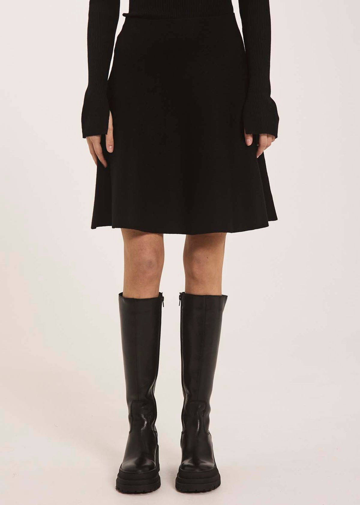 NORR Als short knit skirt Nederdele Black