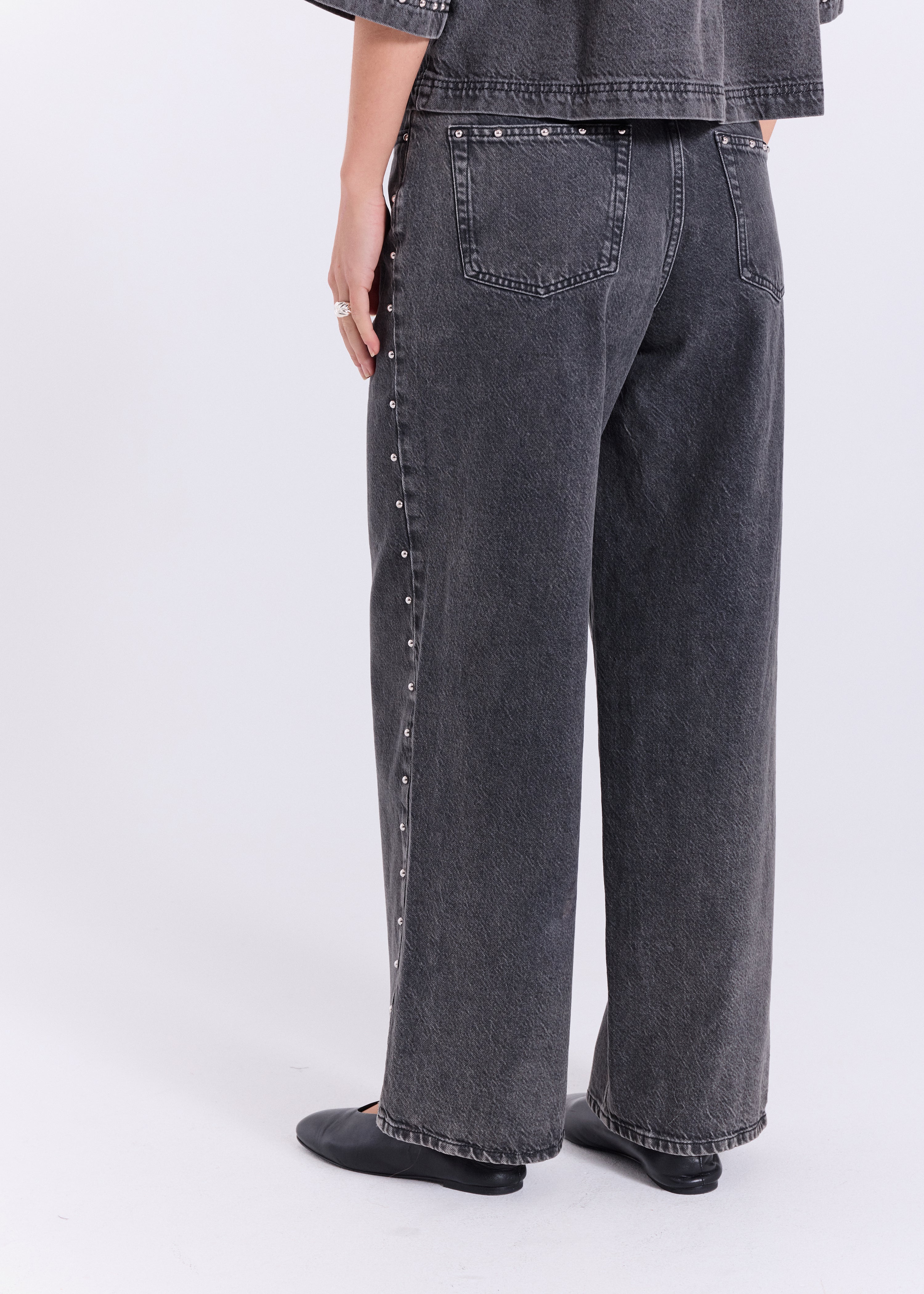 NORR Asta relaxed fit jeans Bukser Grey washed