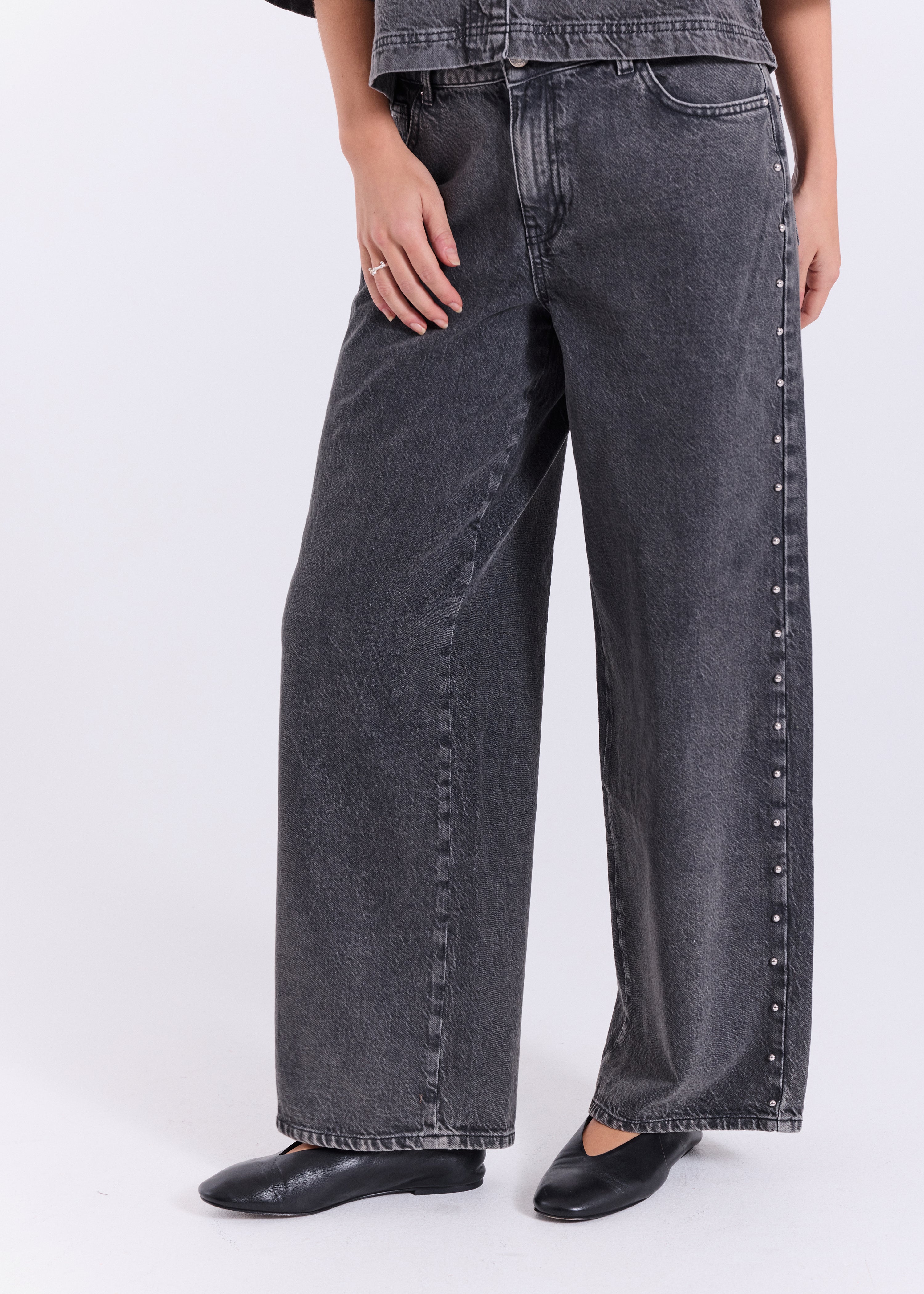 NORR Asta relaxed fit jeans Bukser Grey washed