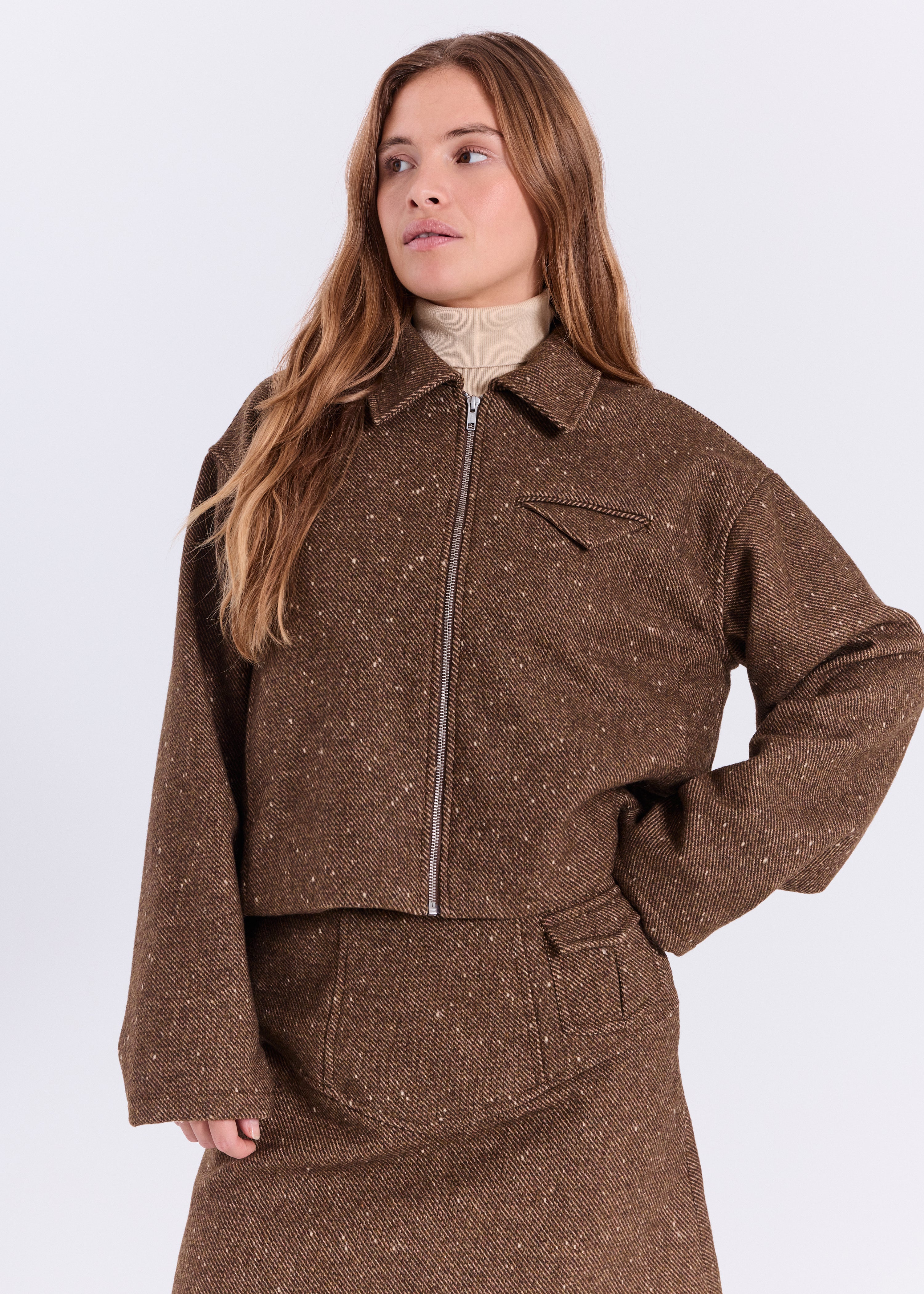 NORR Aya short jacket Jakker Brown
