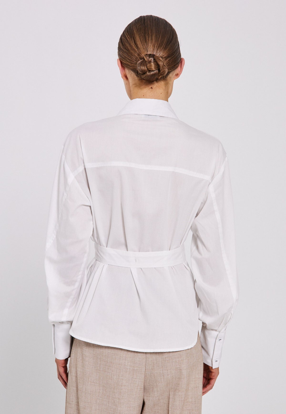 NORR Billie tie shirt Skjorter White