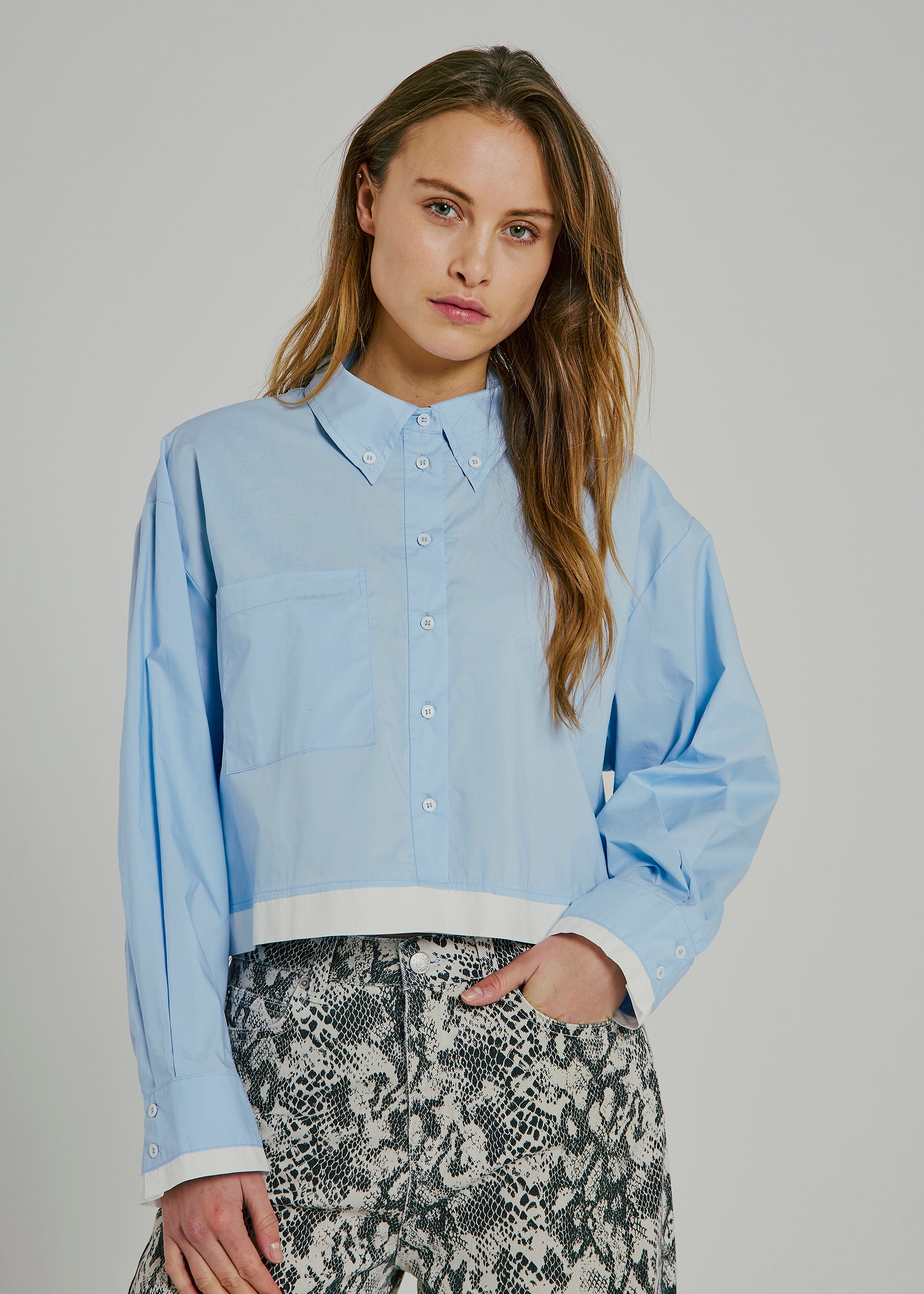 NORR Cest short shirt Shirts Light blue