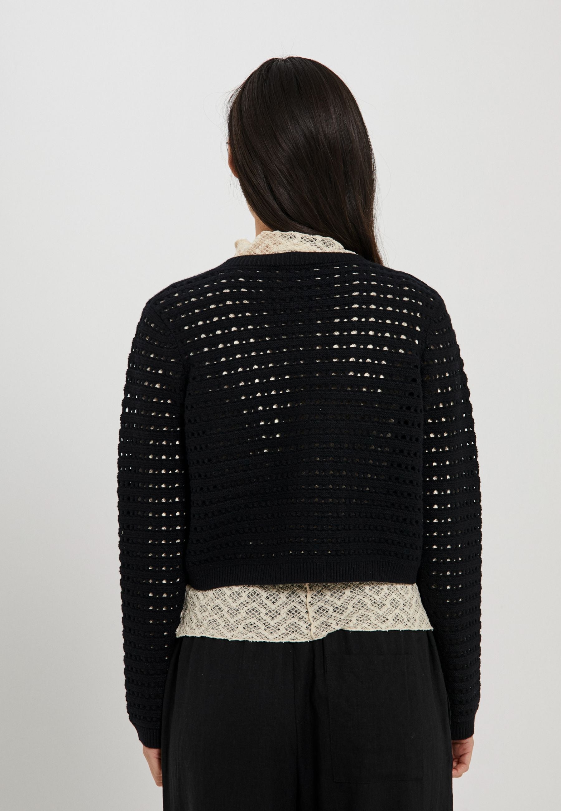 NORR Crome knit cardigan Knits Black