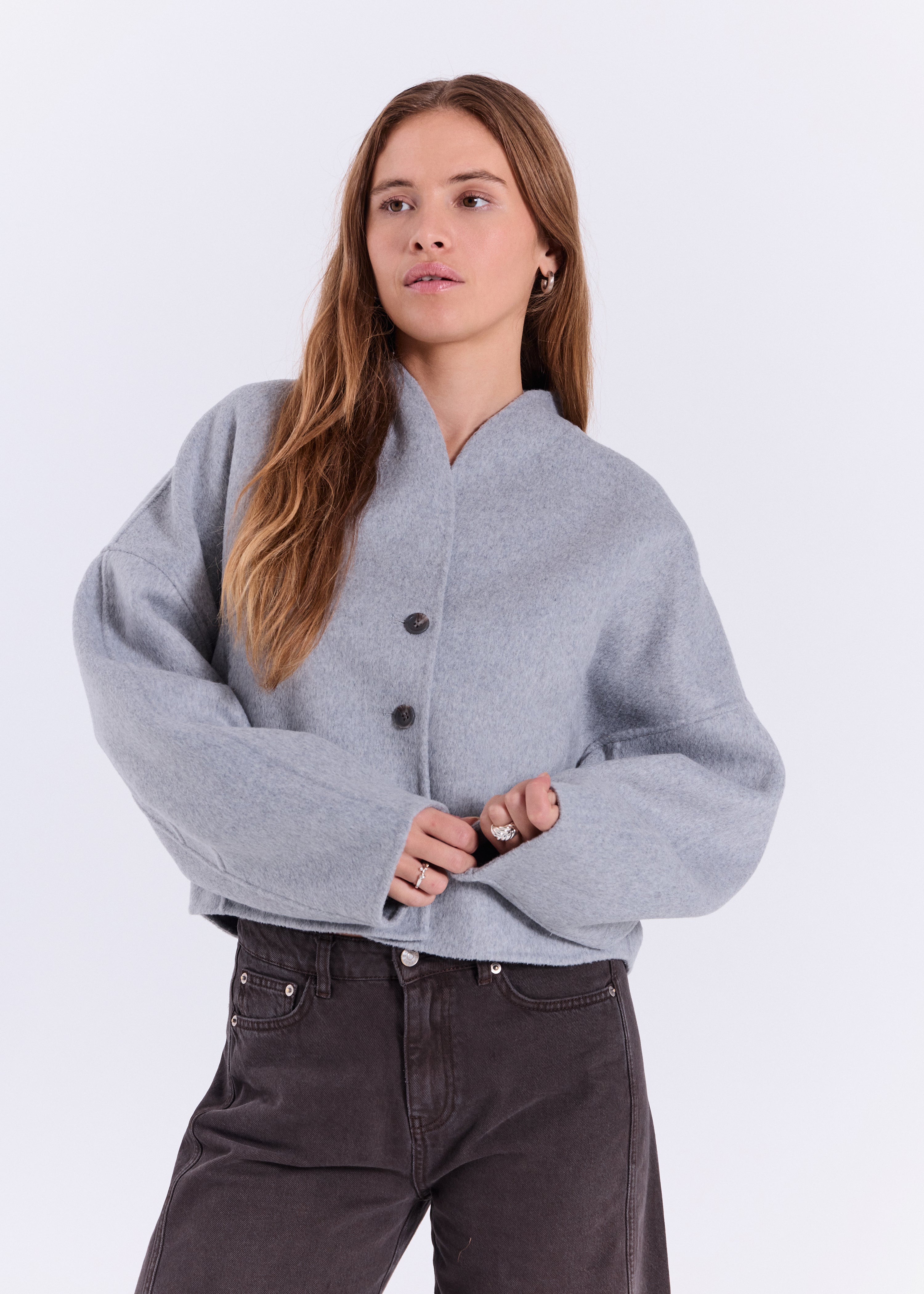 NORR Evira light jacket Jakker Light grey melange