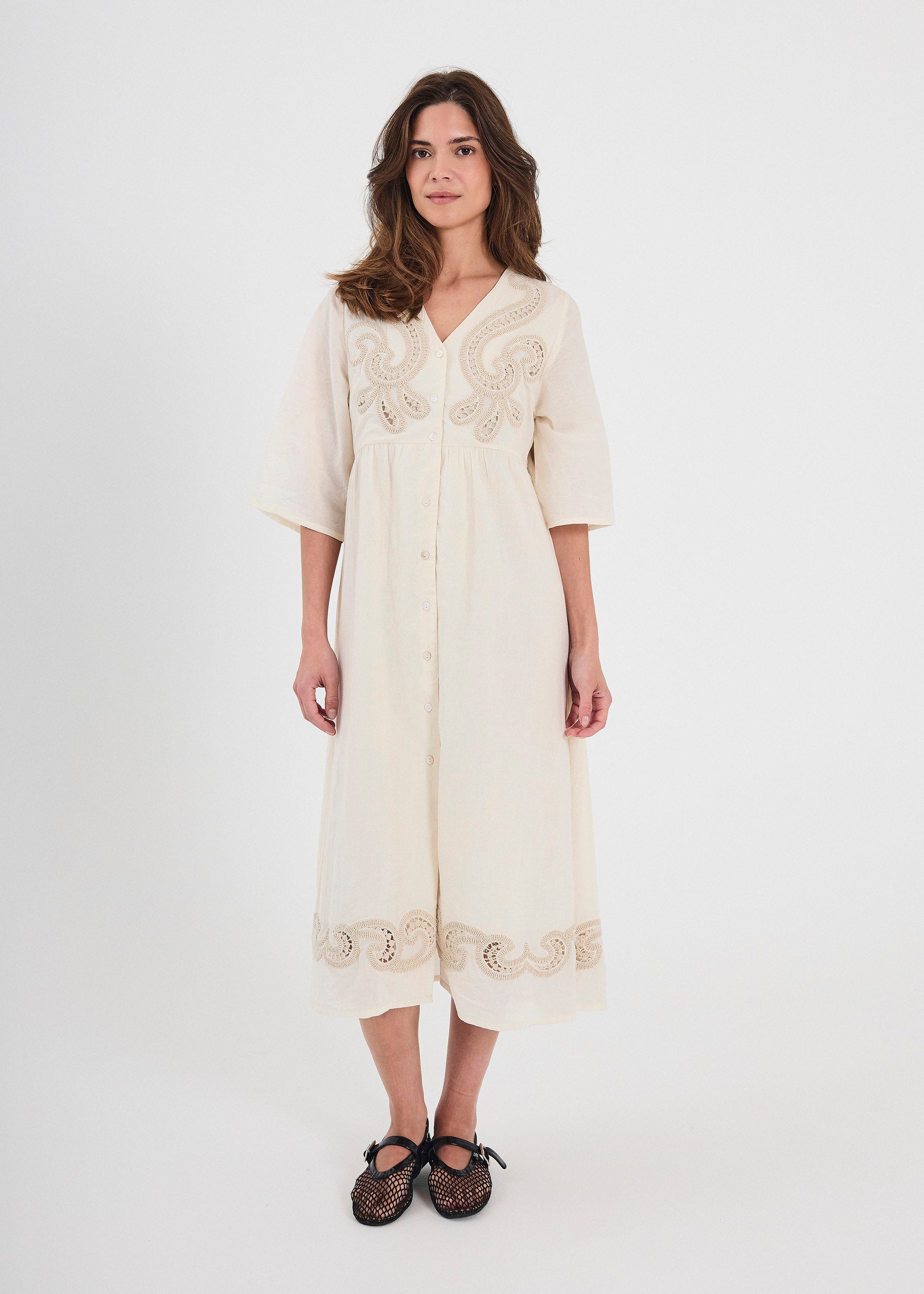 NORR Fen dress Kjoler Off-white