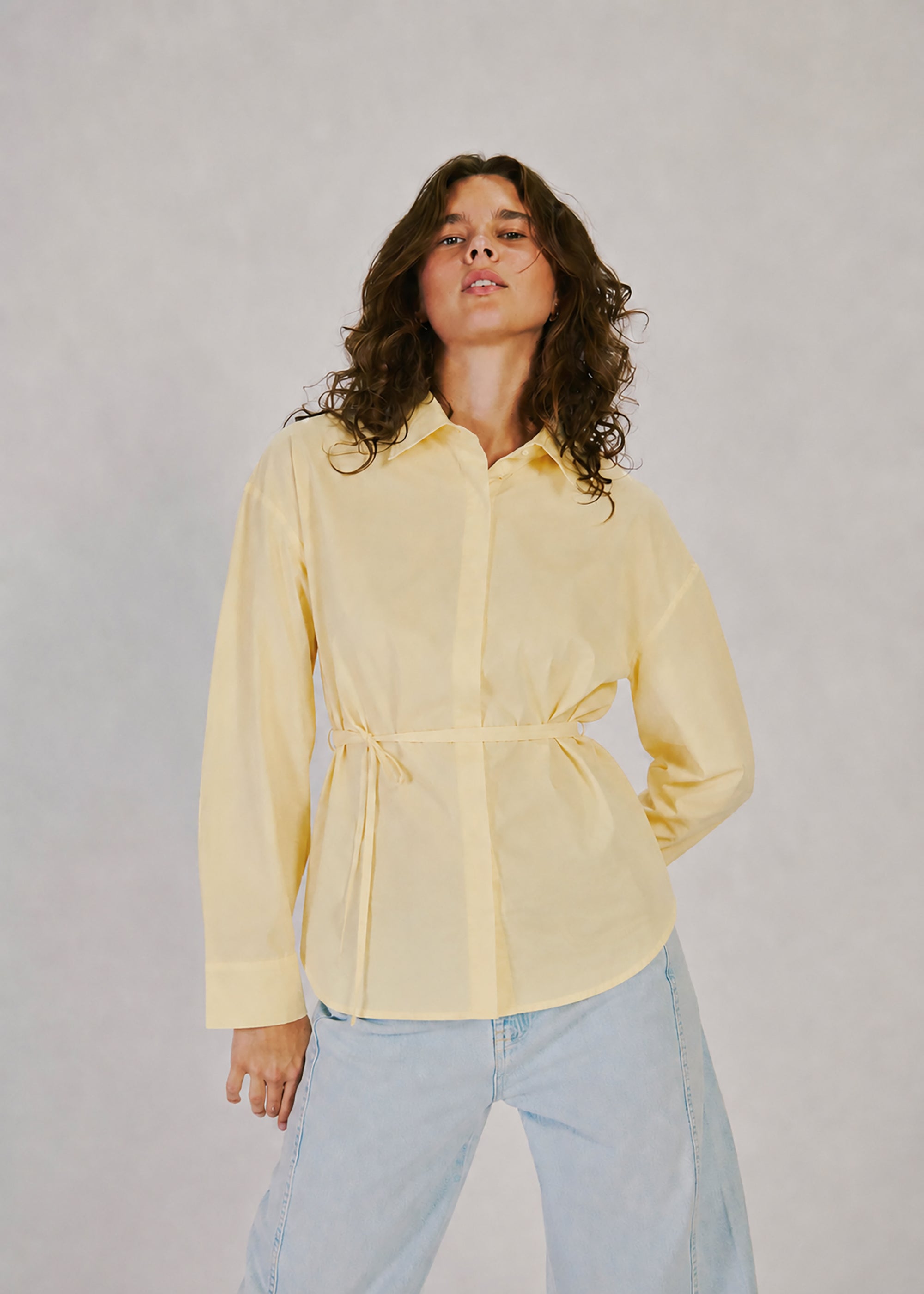 NORR Fraser padded shirt Skjorter Light yellow