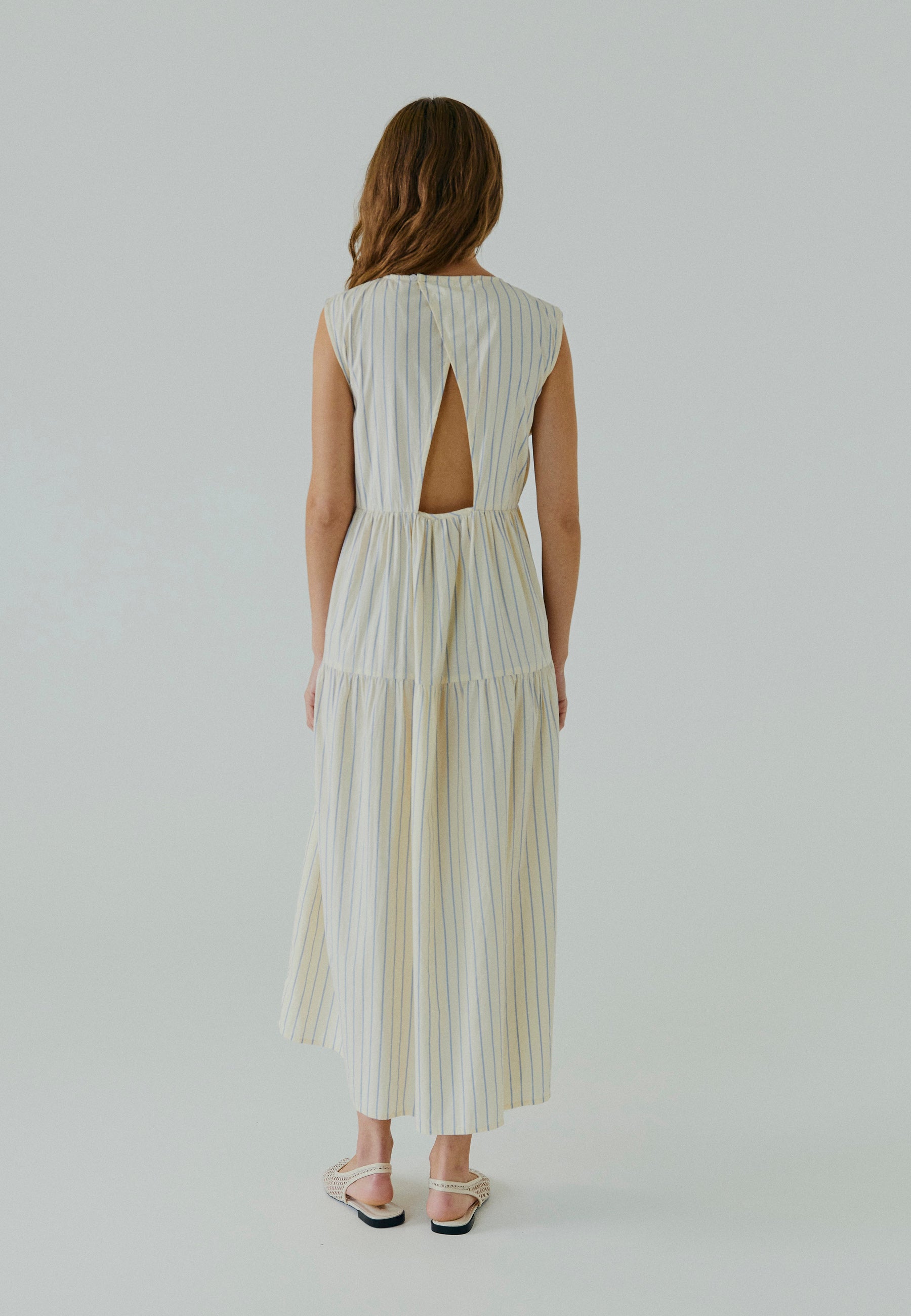NORR Frikka maxi dress Kjoler Light yellow stripe