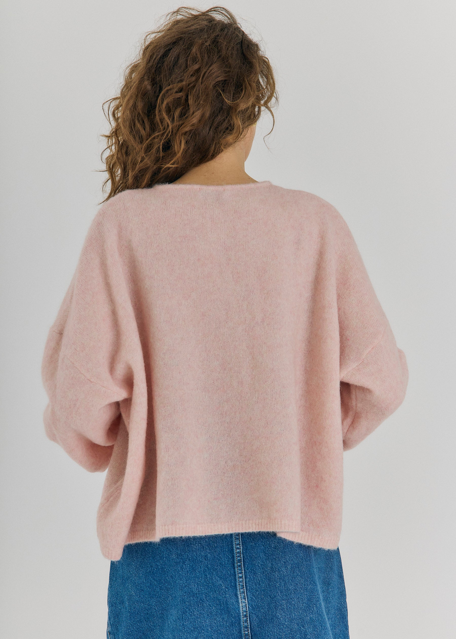 NORR Halli button knit cardigan Cardigans Light pink
