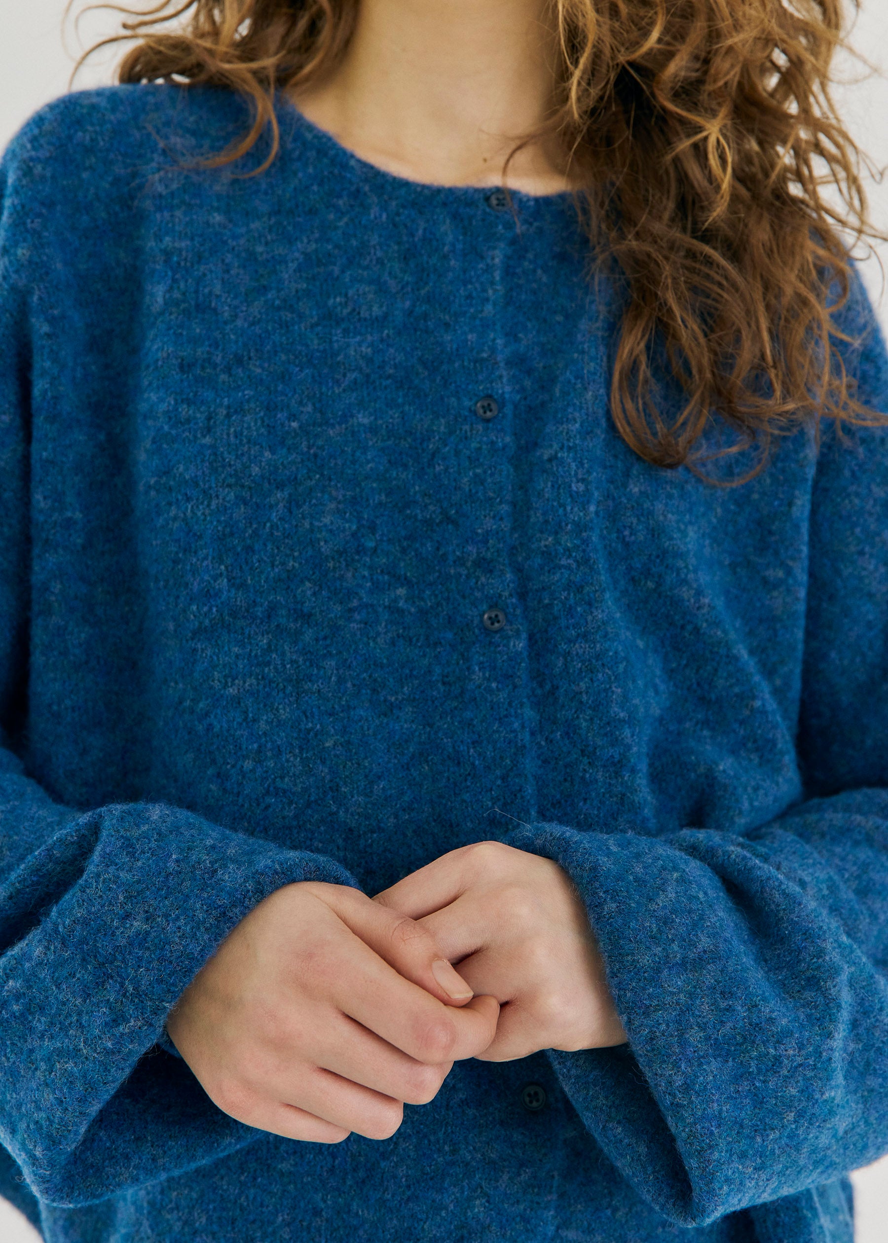 NORR Halli button knit cardigan Cardigans Teal