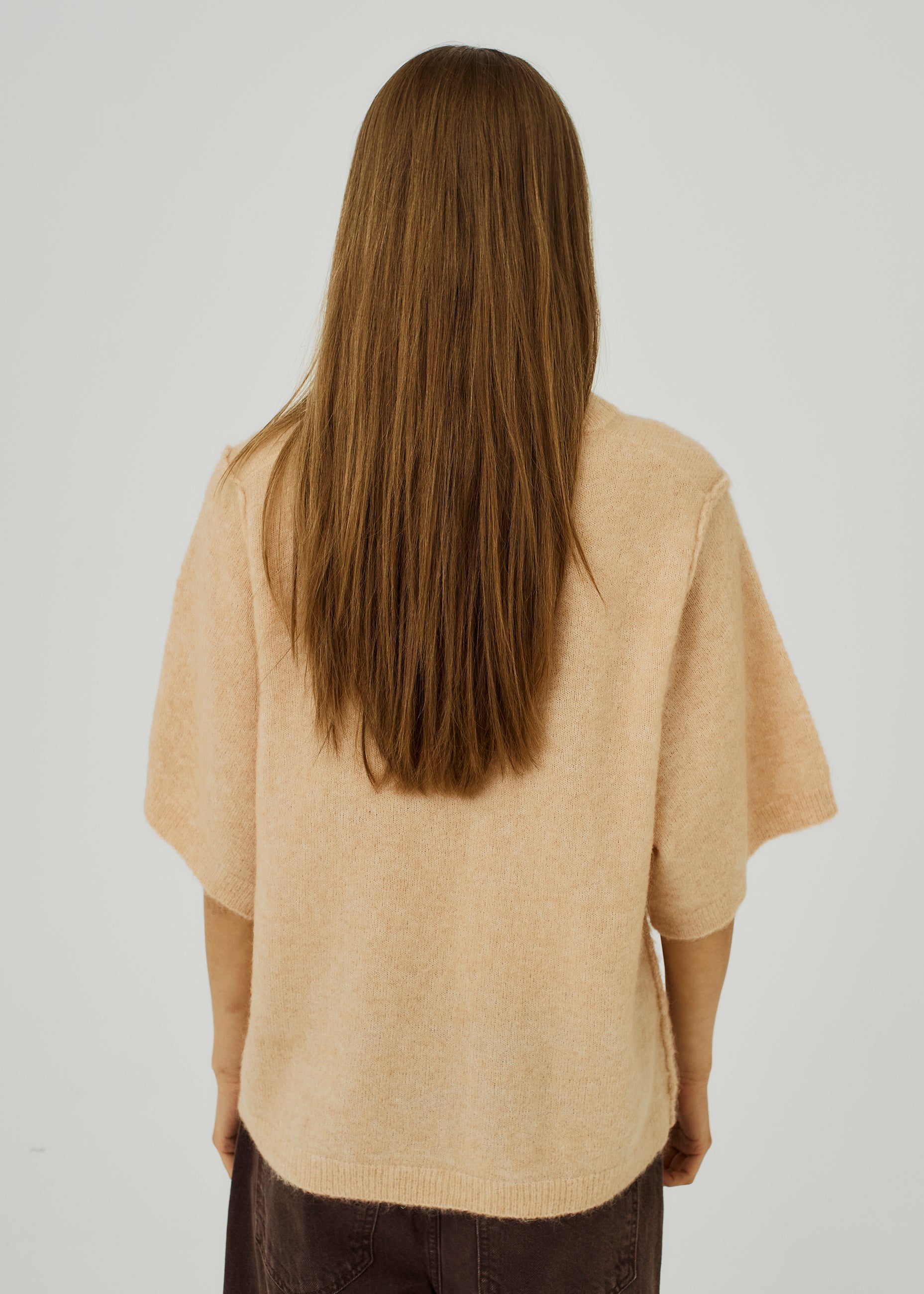 NORR Hazina knit tee Knits Rose mélange