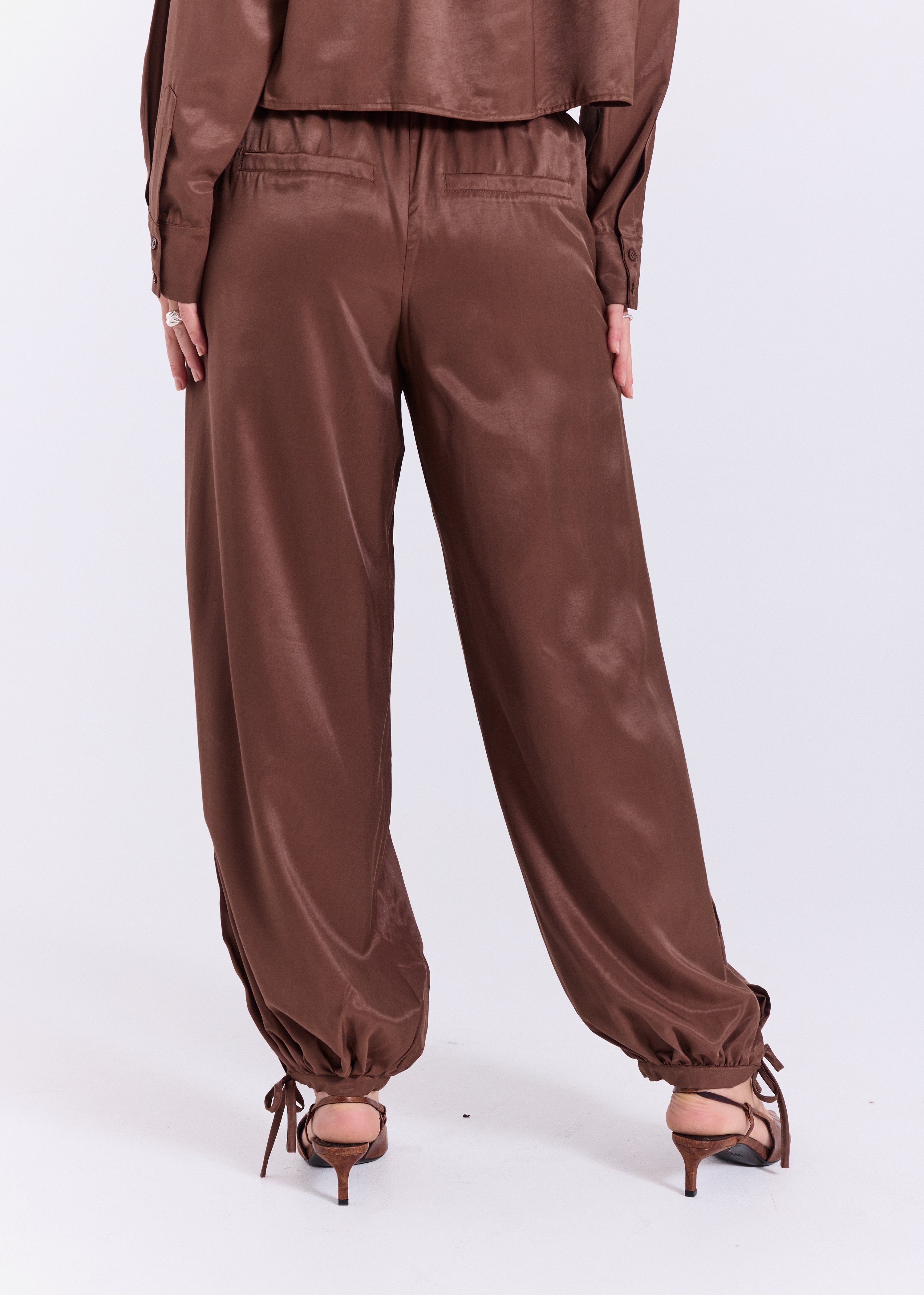 NORR Jola balloon pants Bukser Dark Brown