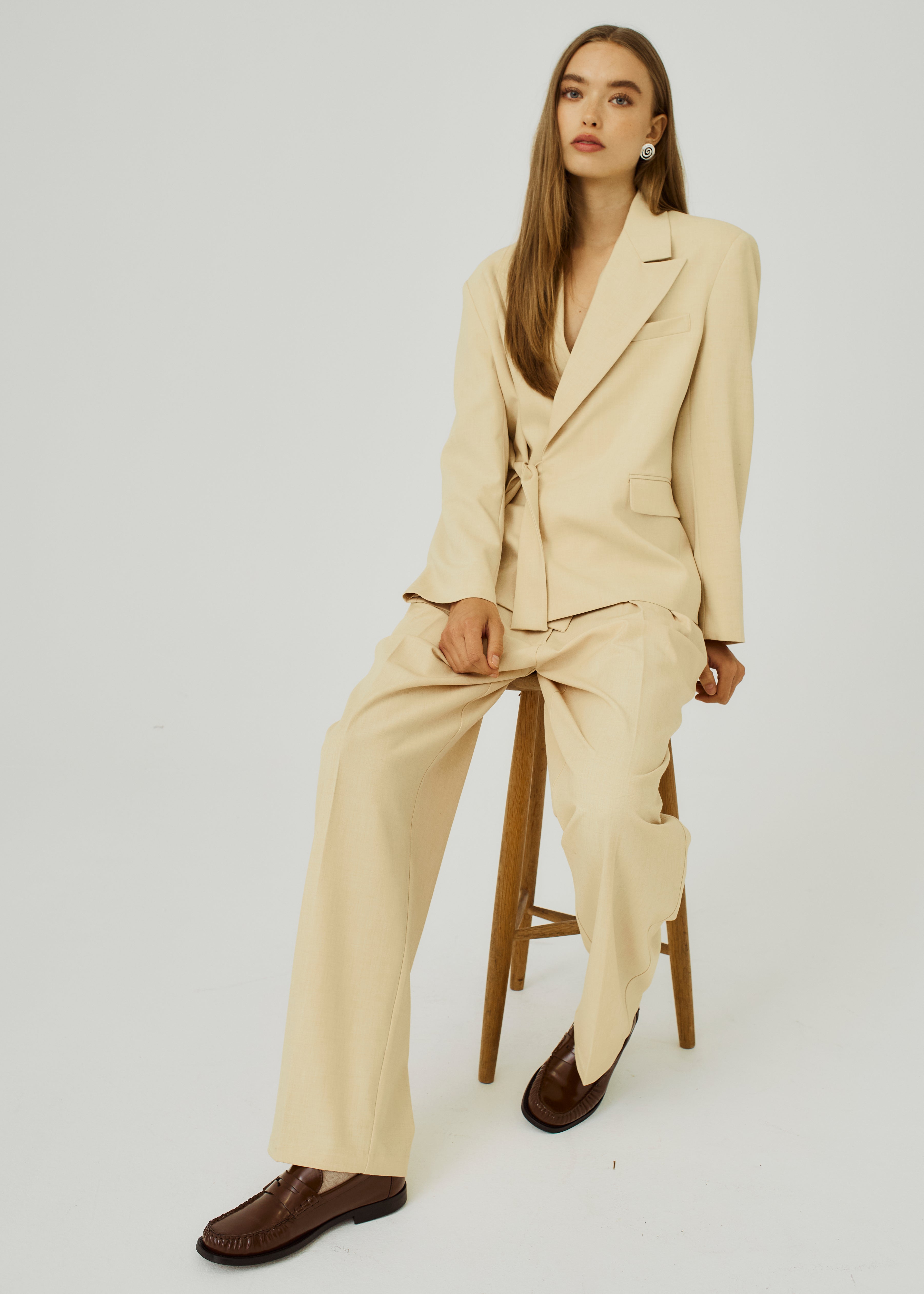 NORR Kamin cano pants Bukser Dusty yellow