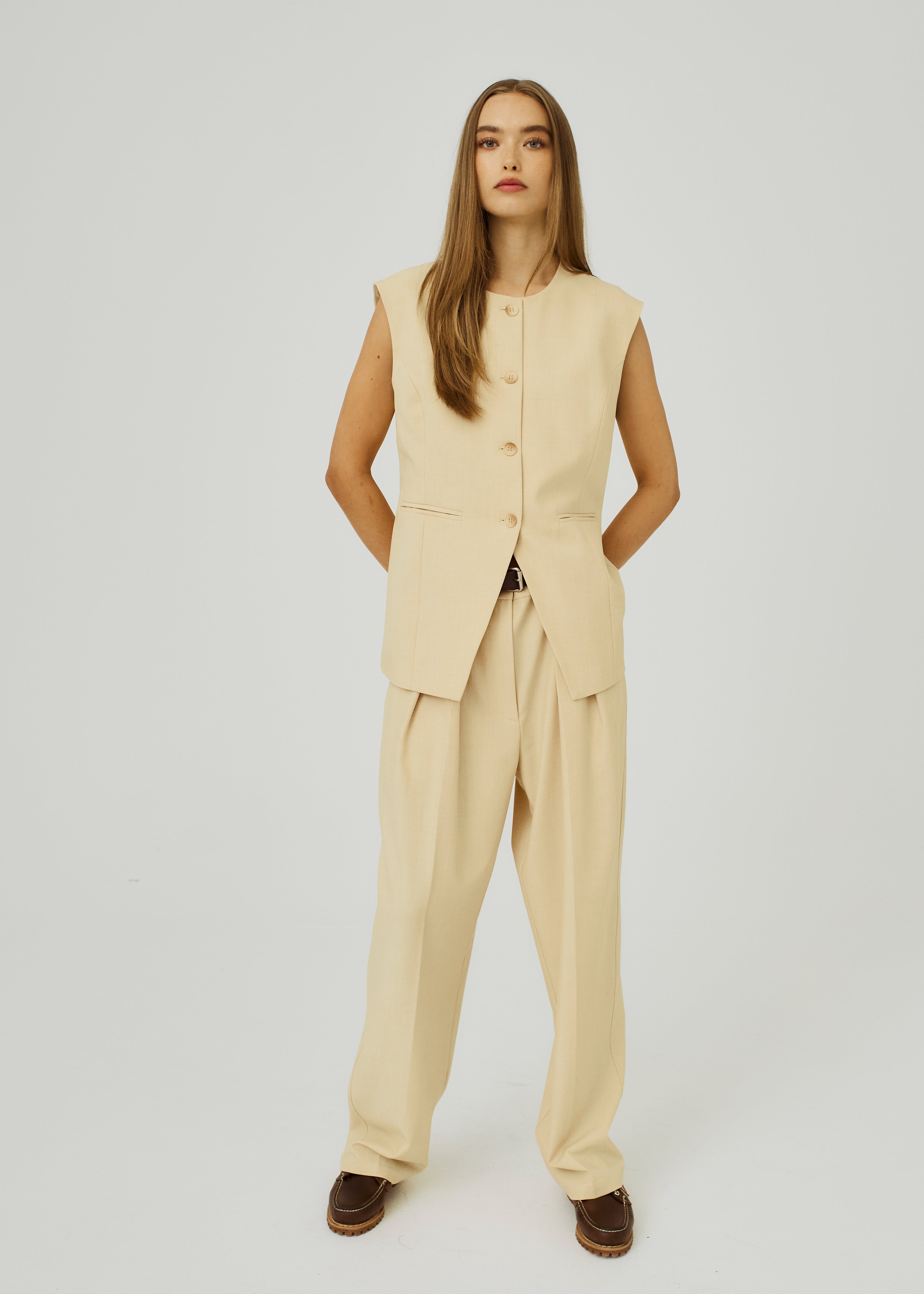NORR Kamin cano pants Pants Dusty yellow