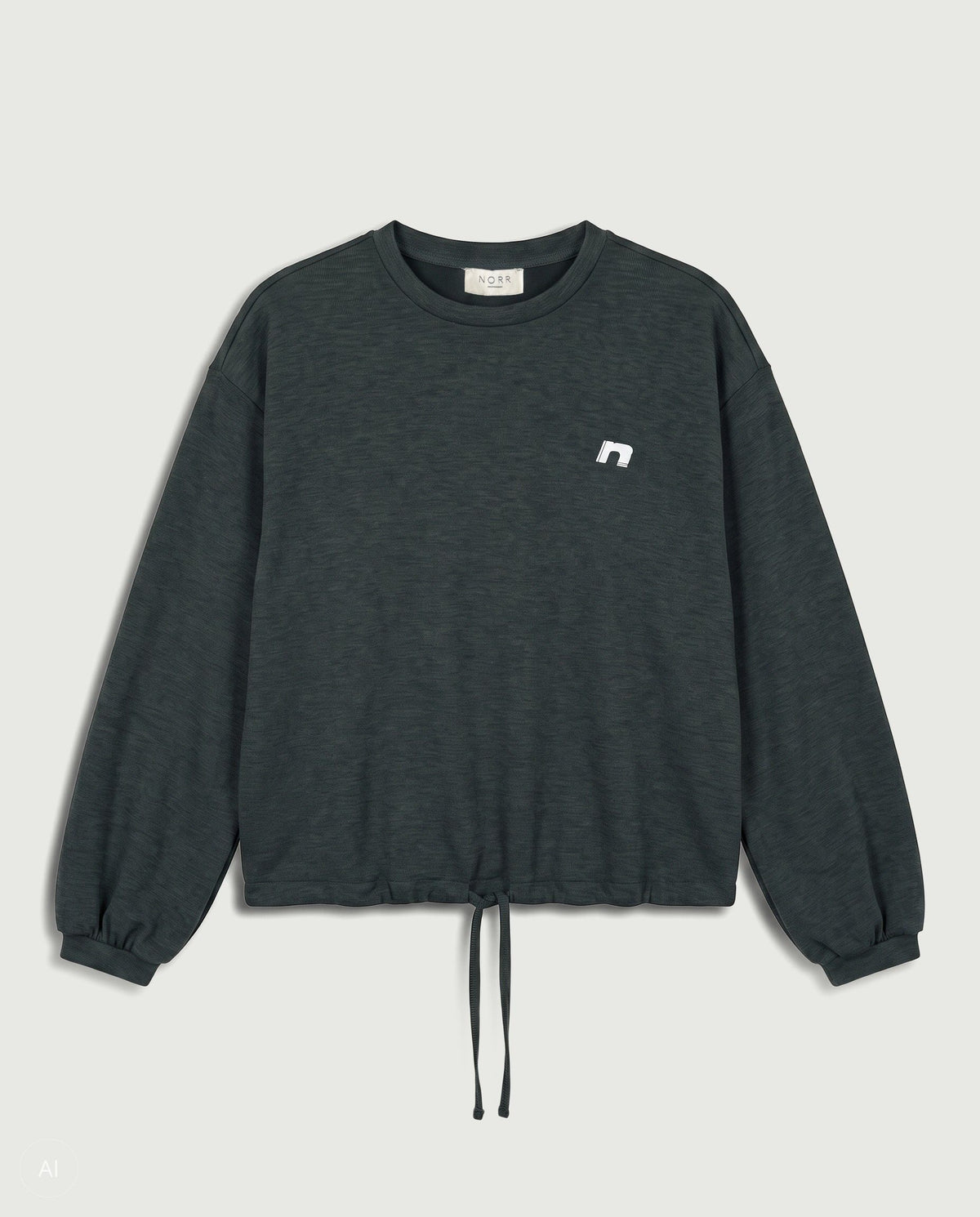 NORR Karla sweat top Toppe Dark grey melange