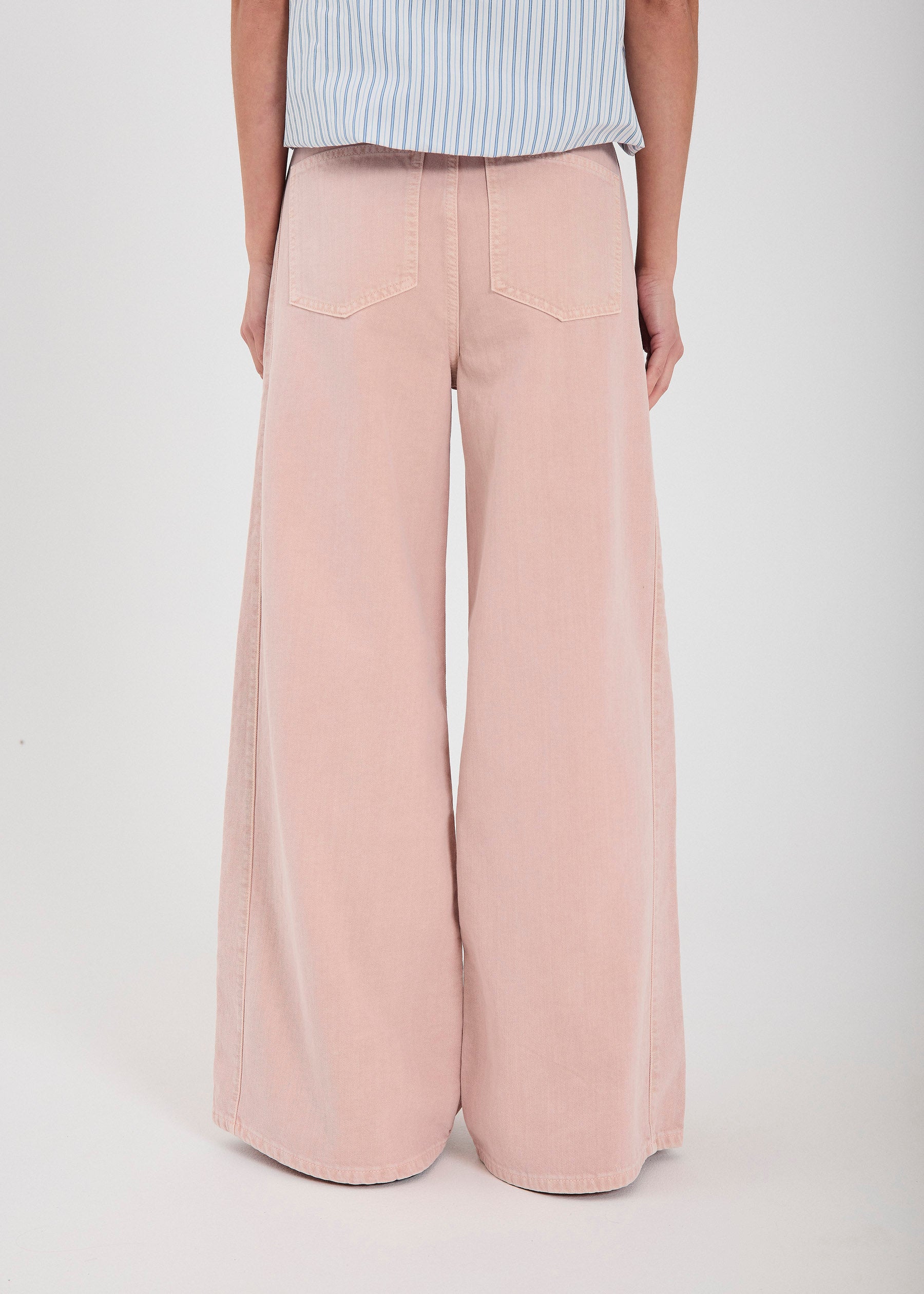 NORR Kenzie RW wide jeans Bukser Light pink wash