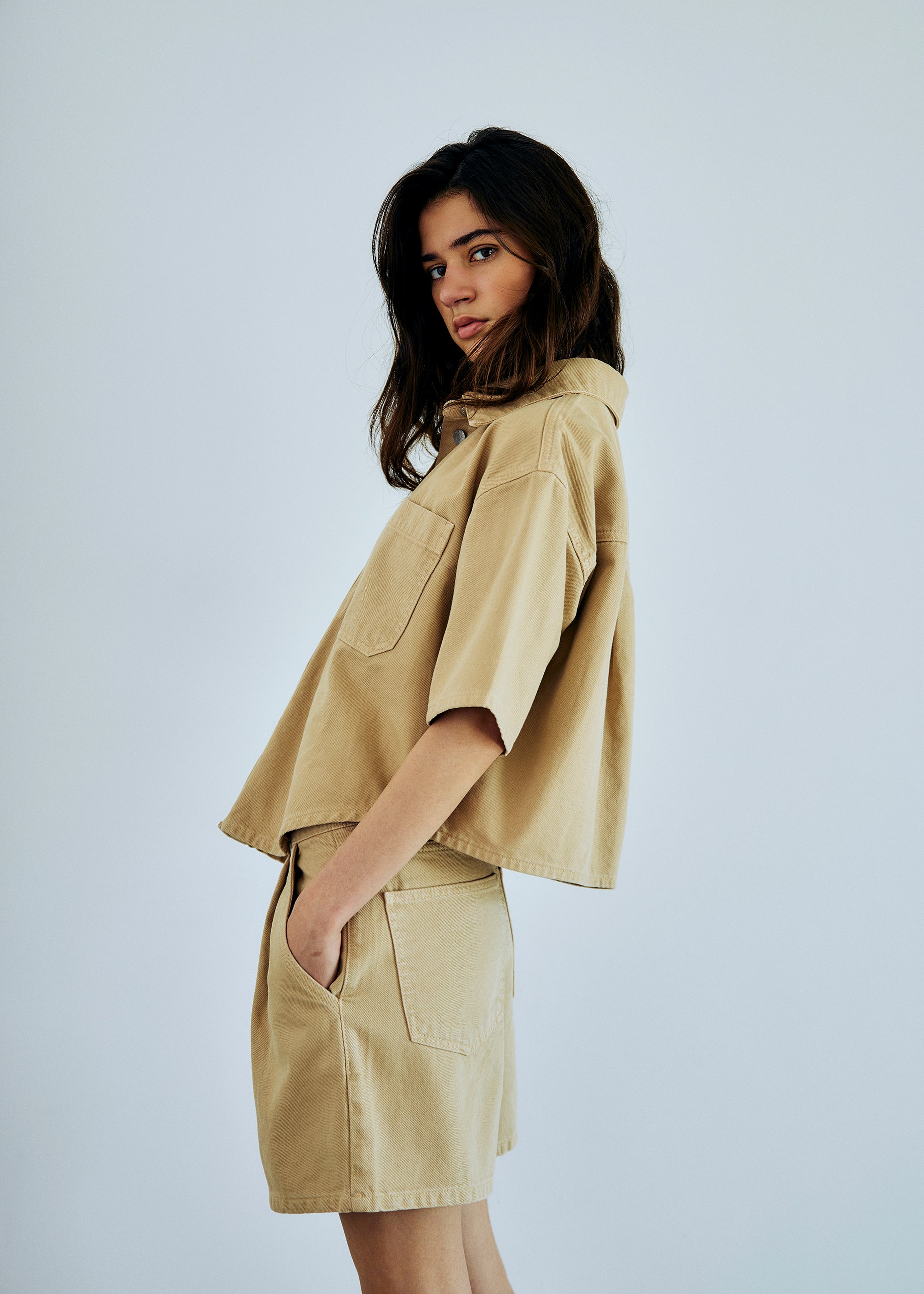 NORR Kenzie pleat shorts Shorts Light sand