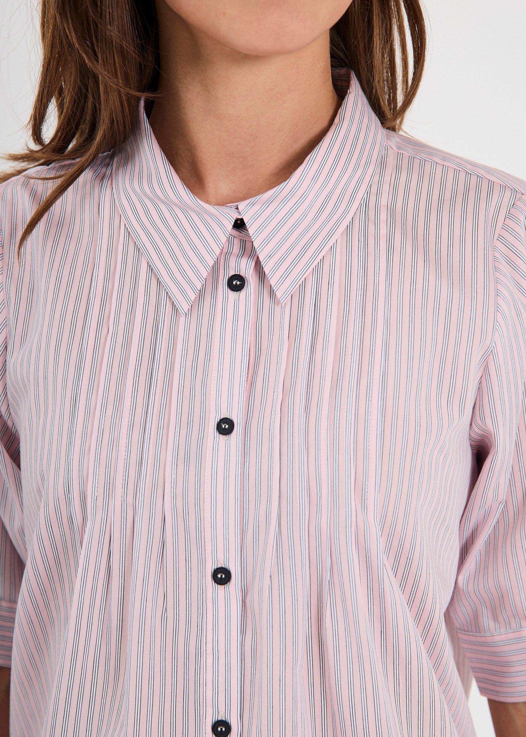 NORR Kristel SS shirt Skjorter Light pink stripe