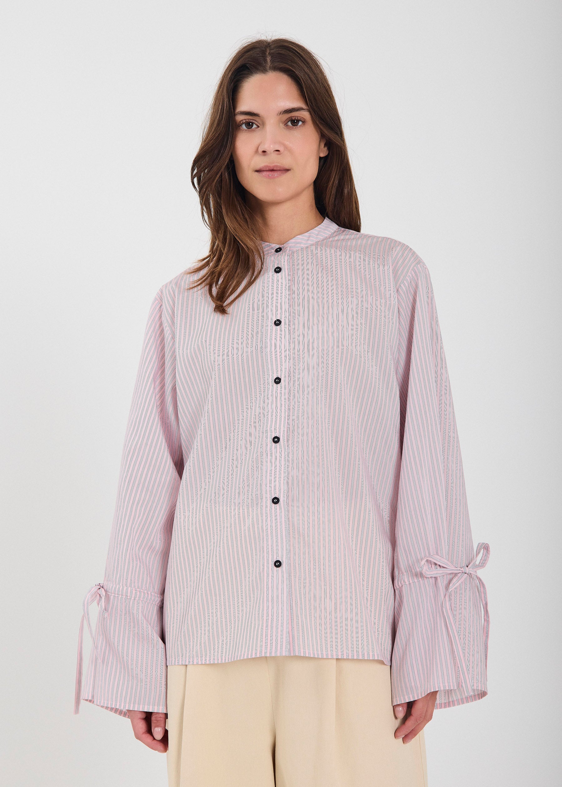 NORR Kristel shirt Skjorter Light pink stripe