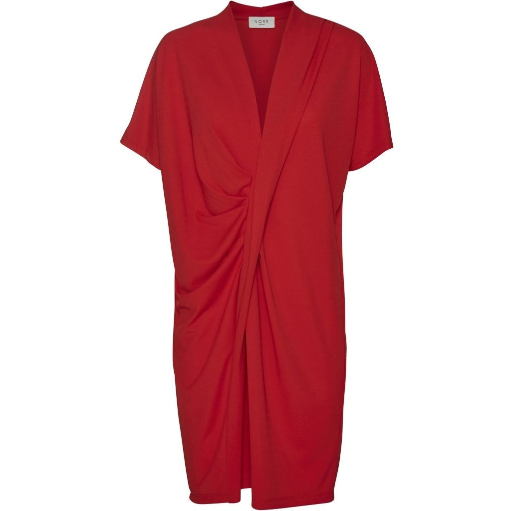 NORR Lake drape dress Kjoler Red