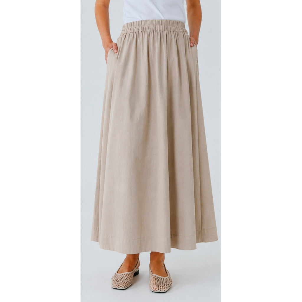 NORR Lesta maxi skirt Nederdele Beige