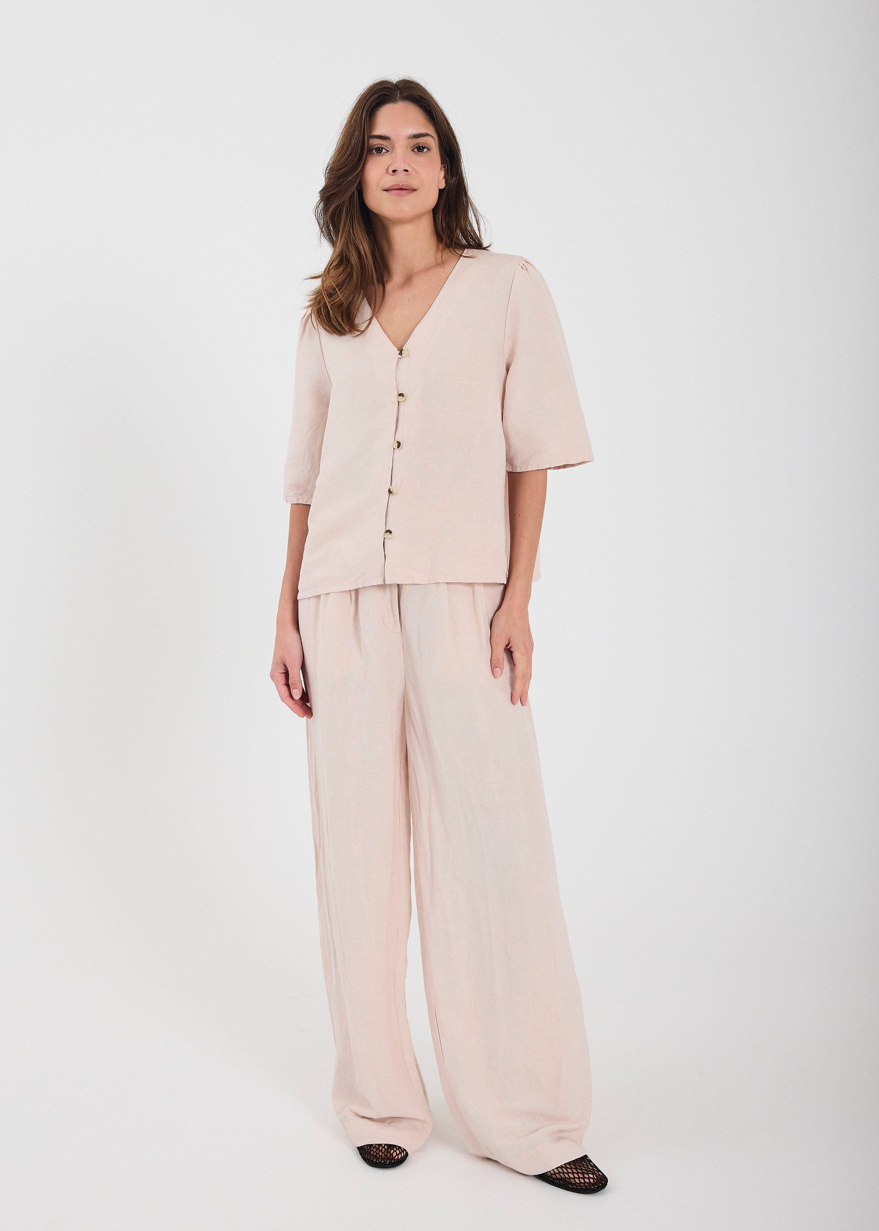 NORR Lineo pants Bukser Light Rose