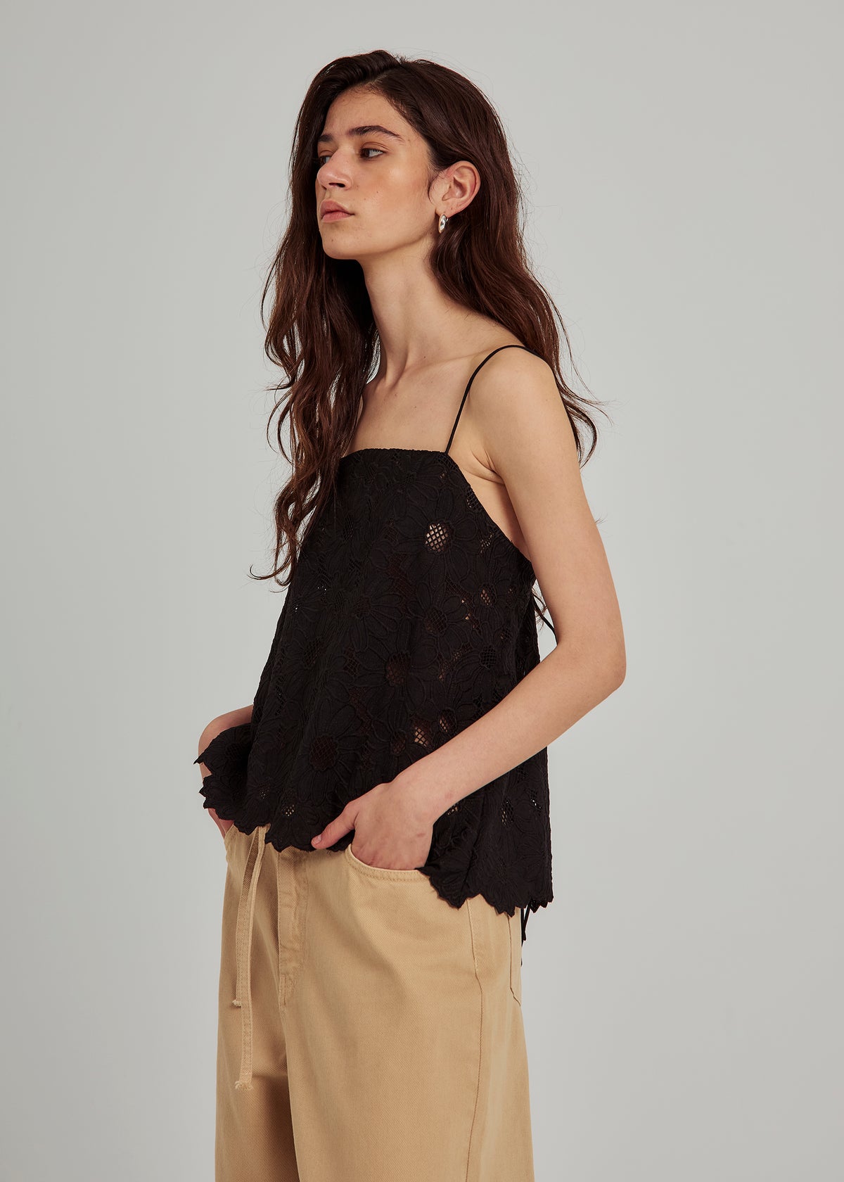 NORR Loisa strap top Toppe Black
