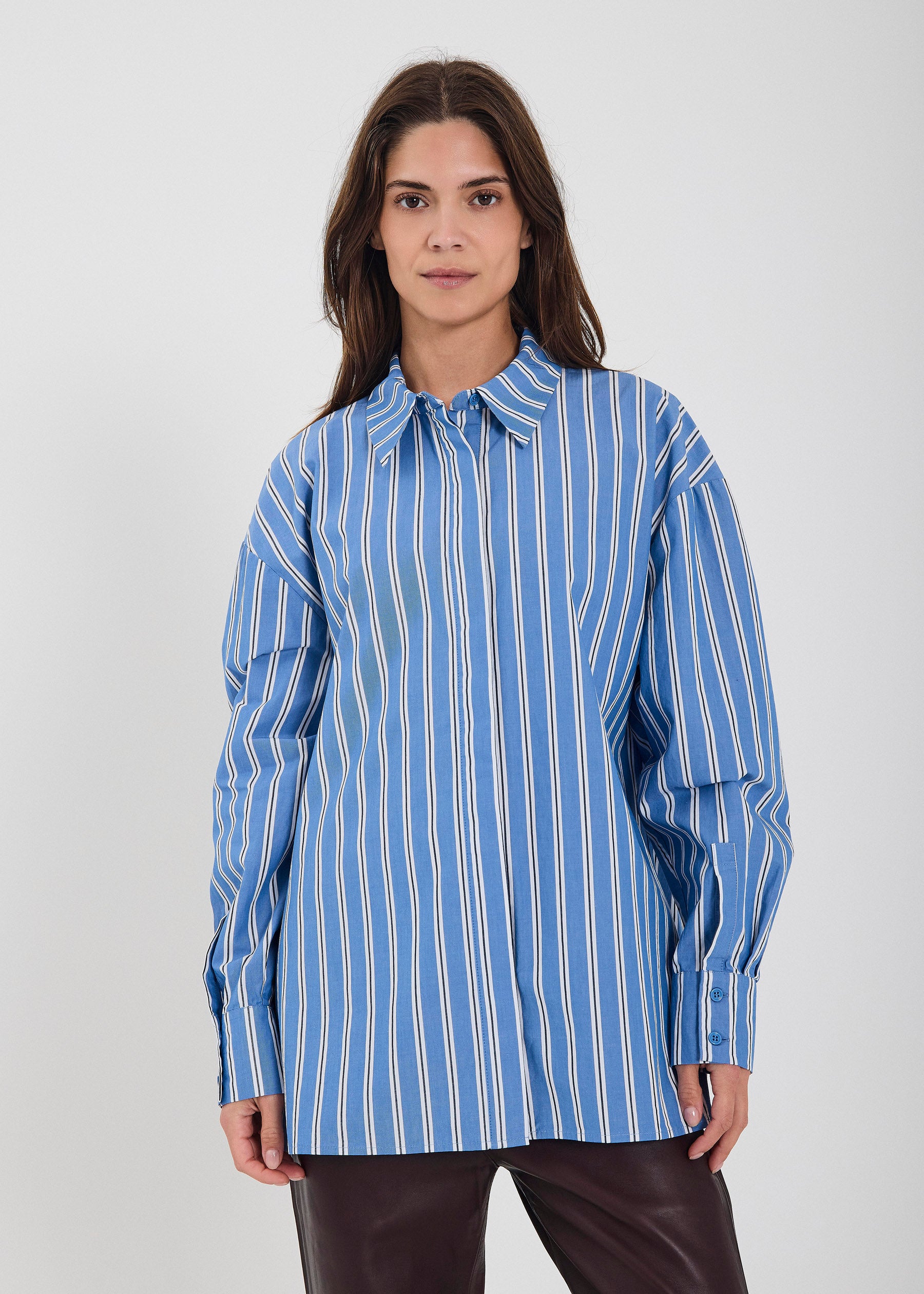 NORR Maloa shirt Skjorter Blue stripe