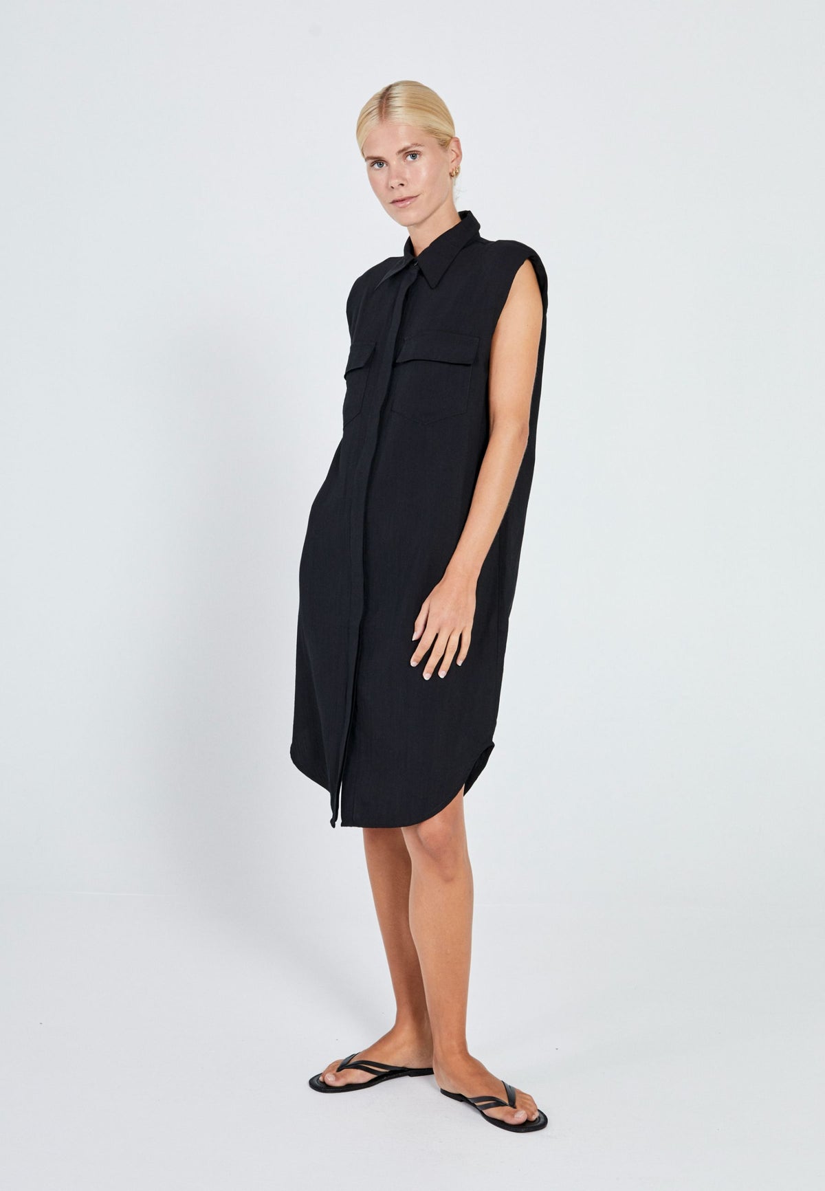 NORR Mara shirt dress Kjoler Black
