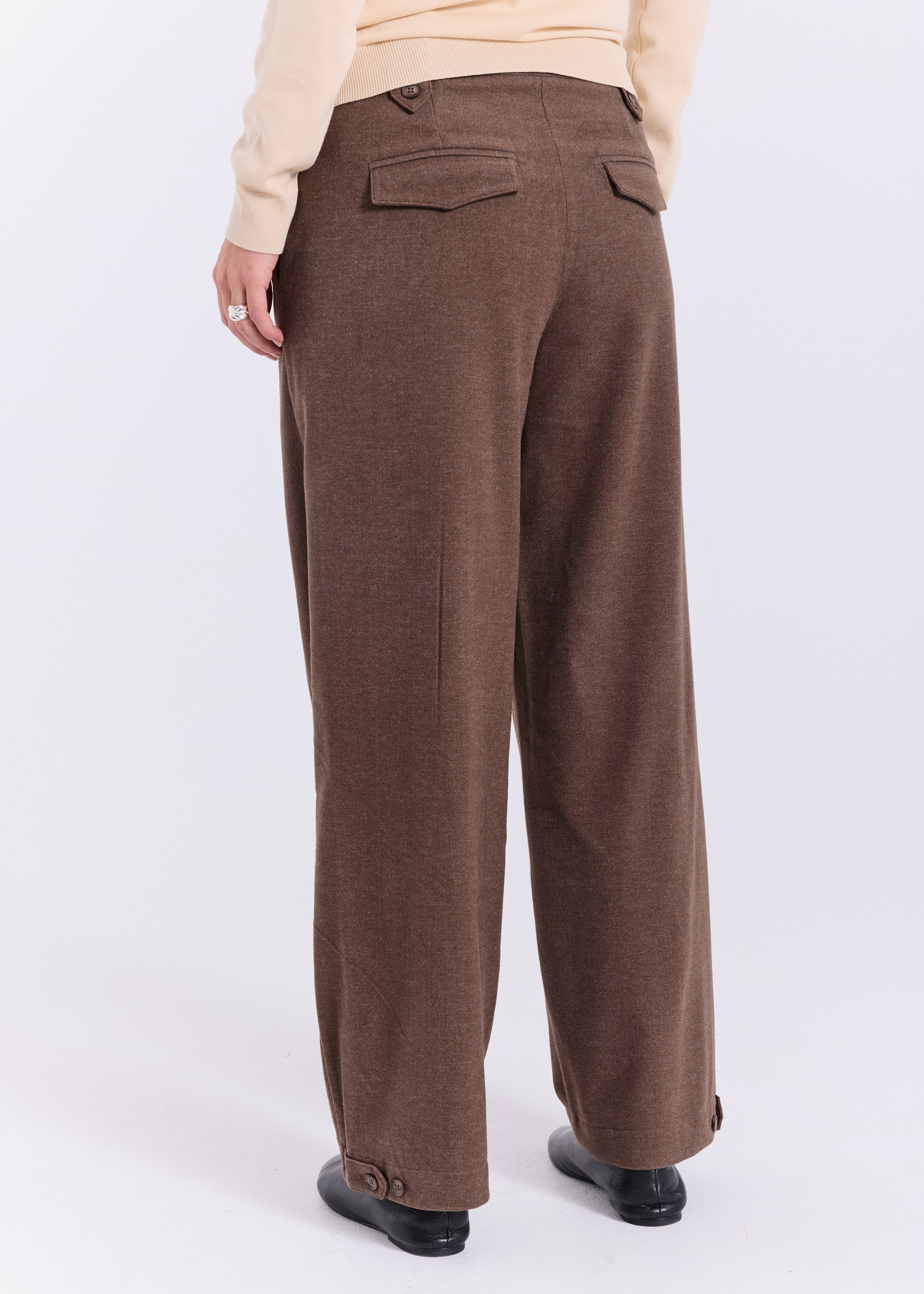 NORR Mayia pants Bukser Dark Brown Melange