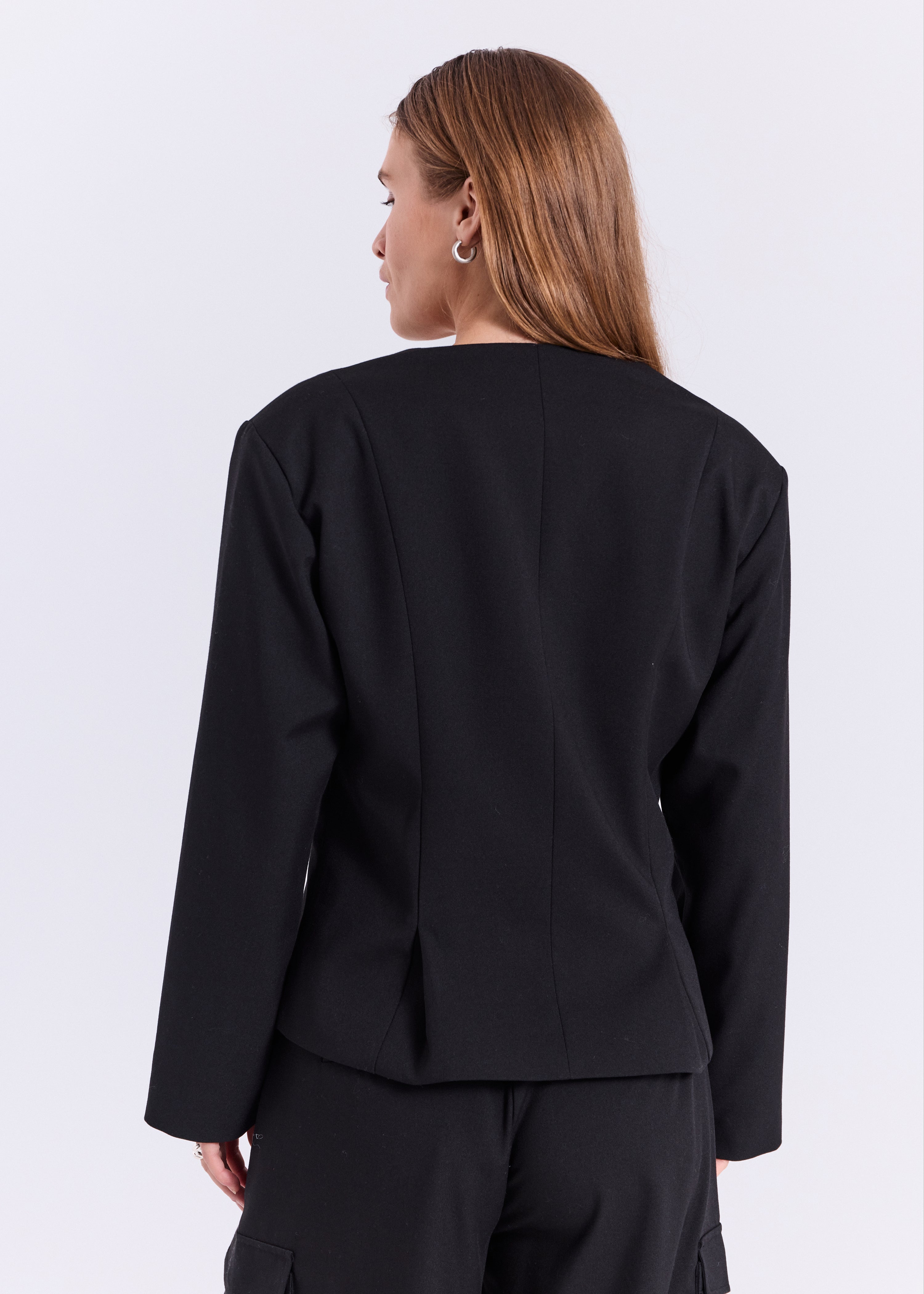 NORR Maysa waist zip blazer Blazer Black