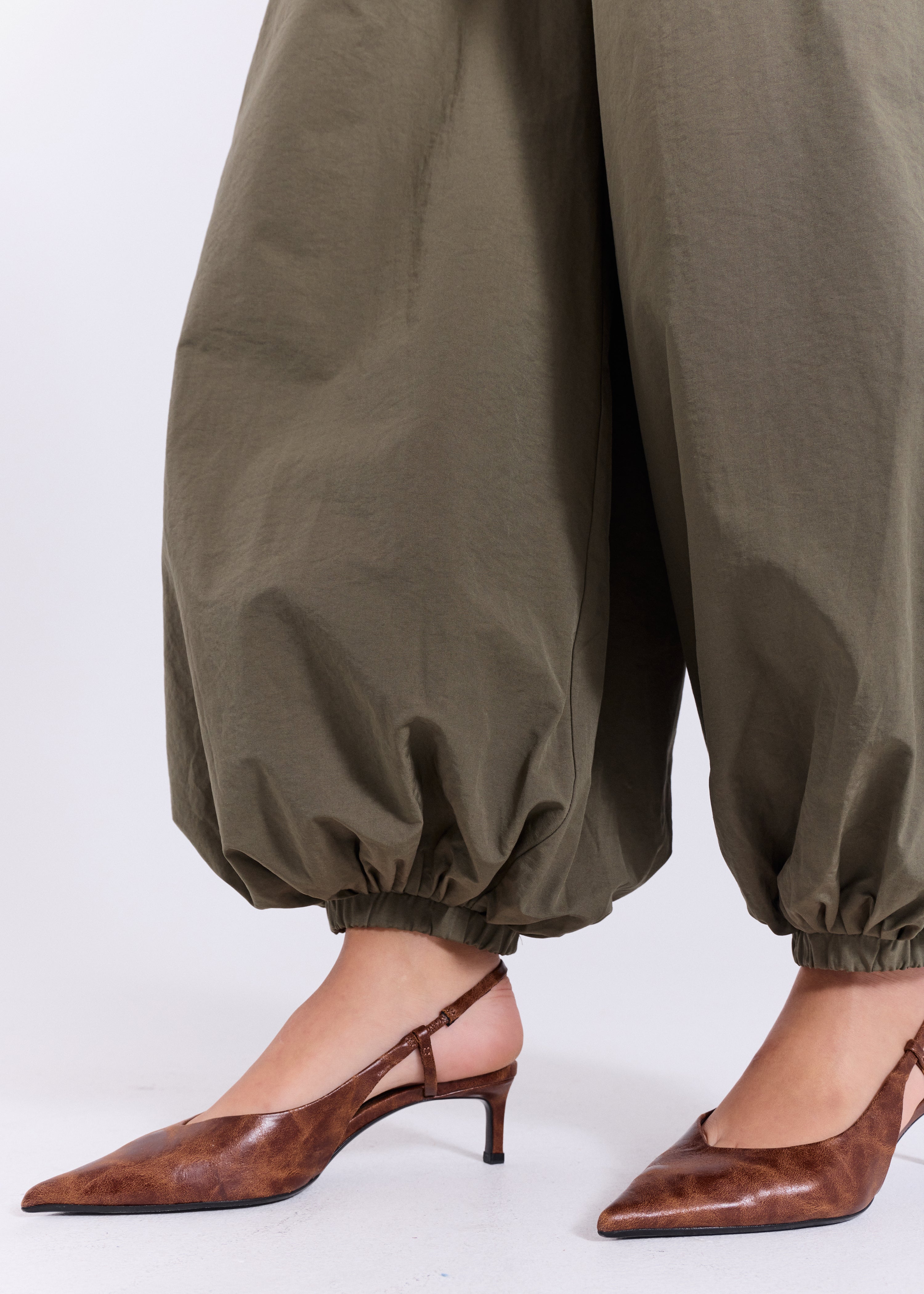 NORR Mikka balloon pants Bukser Dark green