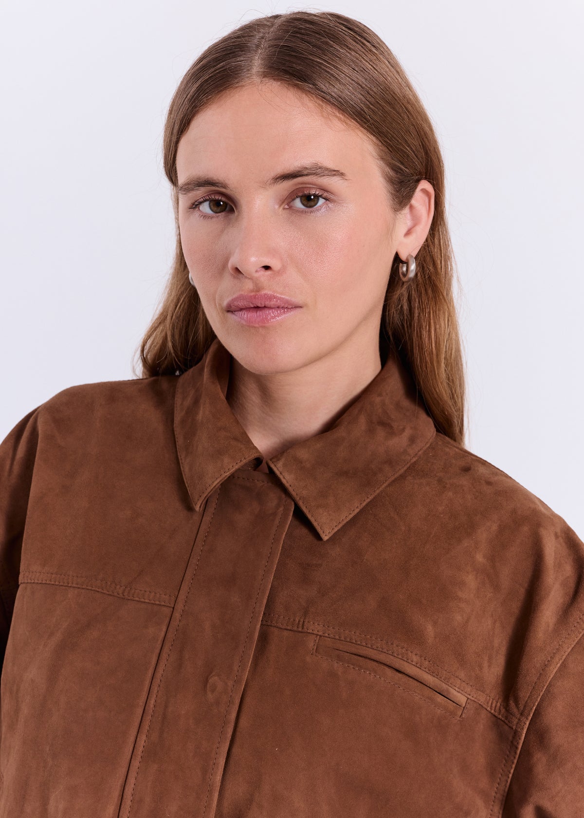 NORR Nathalio suede jacket Jakker Caramel brown