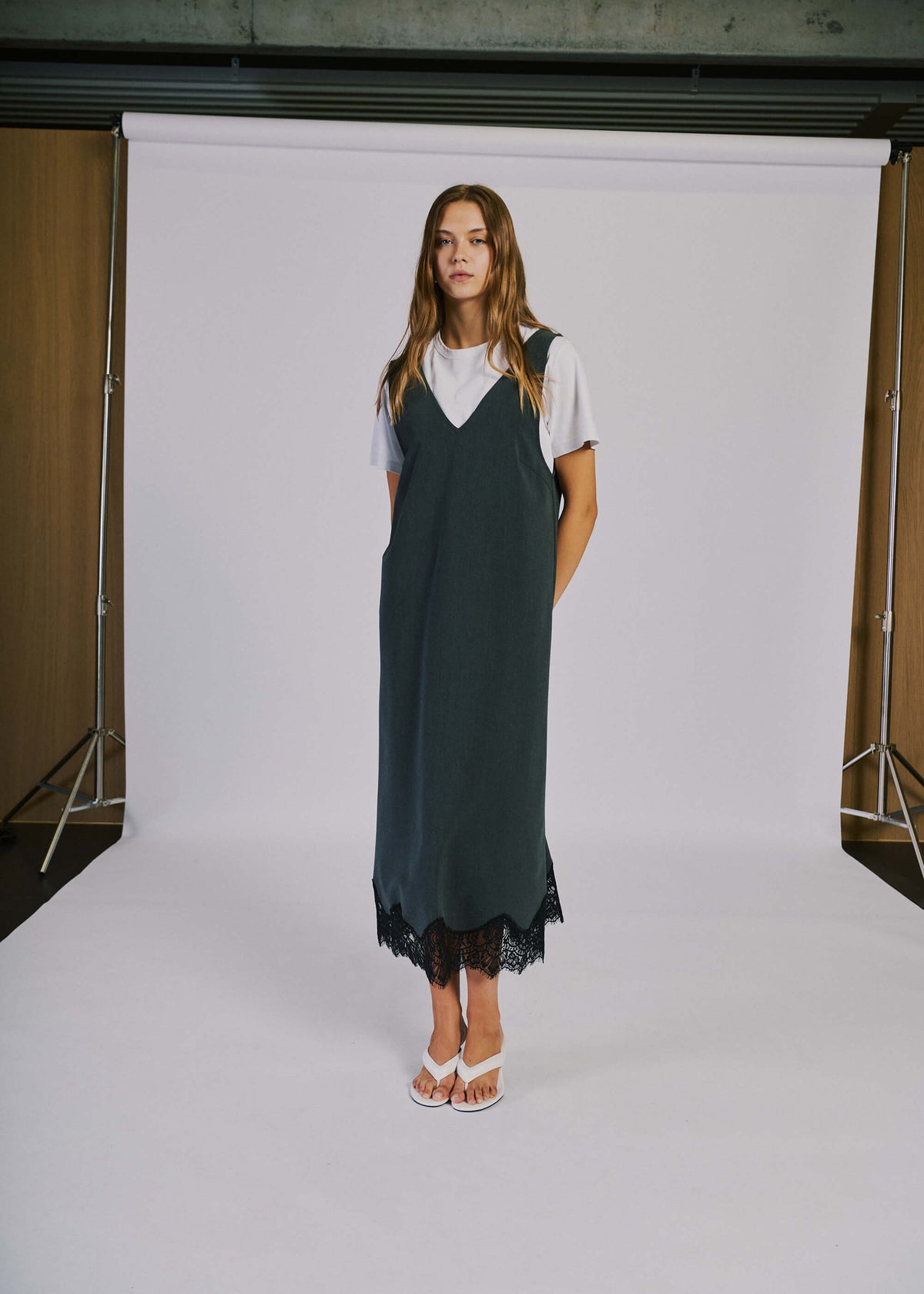 NORR Nina SL dress Kjoler Grey melange