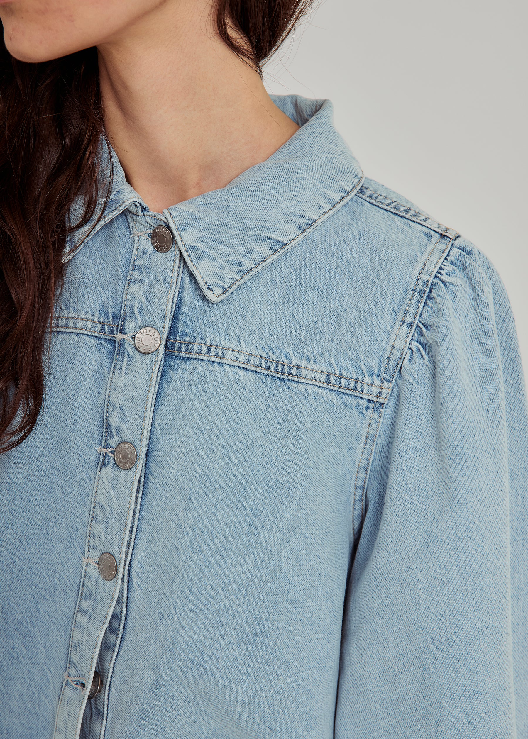 NORR Ninni denim shirt Shirts Light blue wash