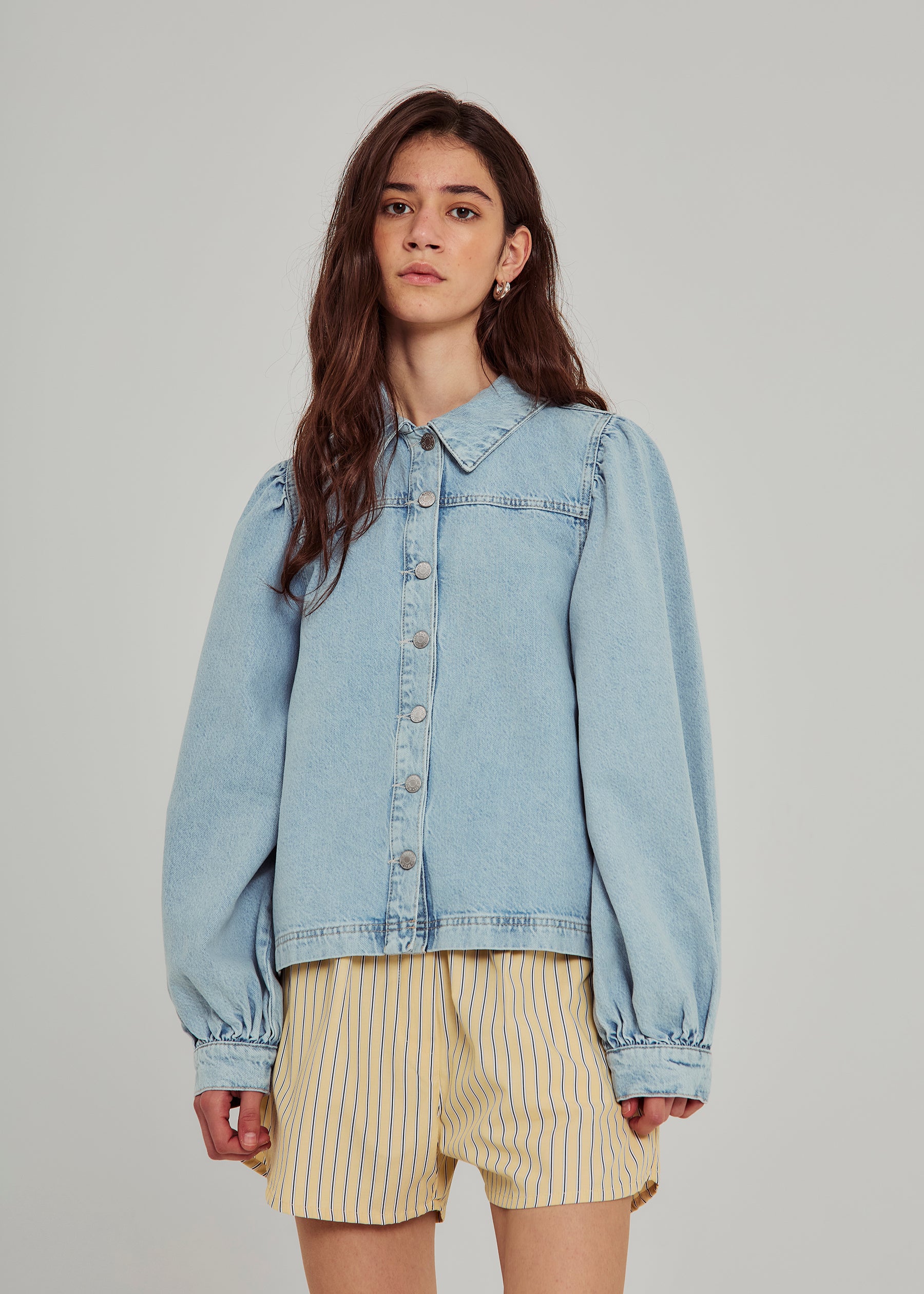 NORR Ninni denim shirt Shirts Light blue wash