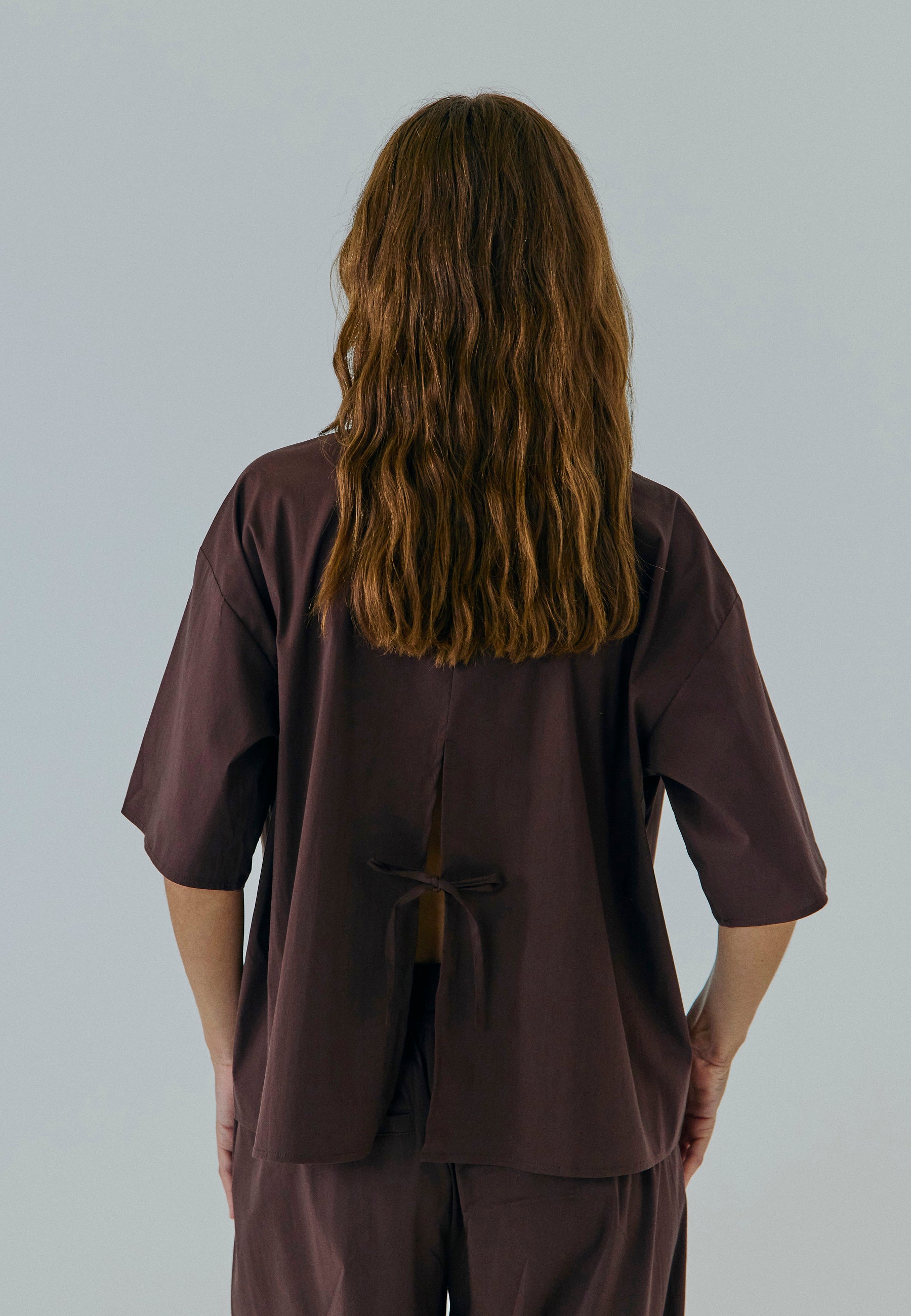 NORR Otilia string shirt Skjorter Dark Brown