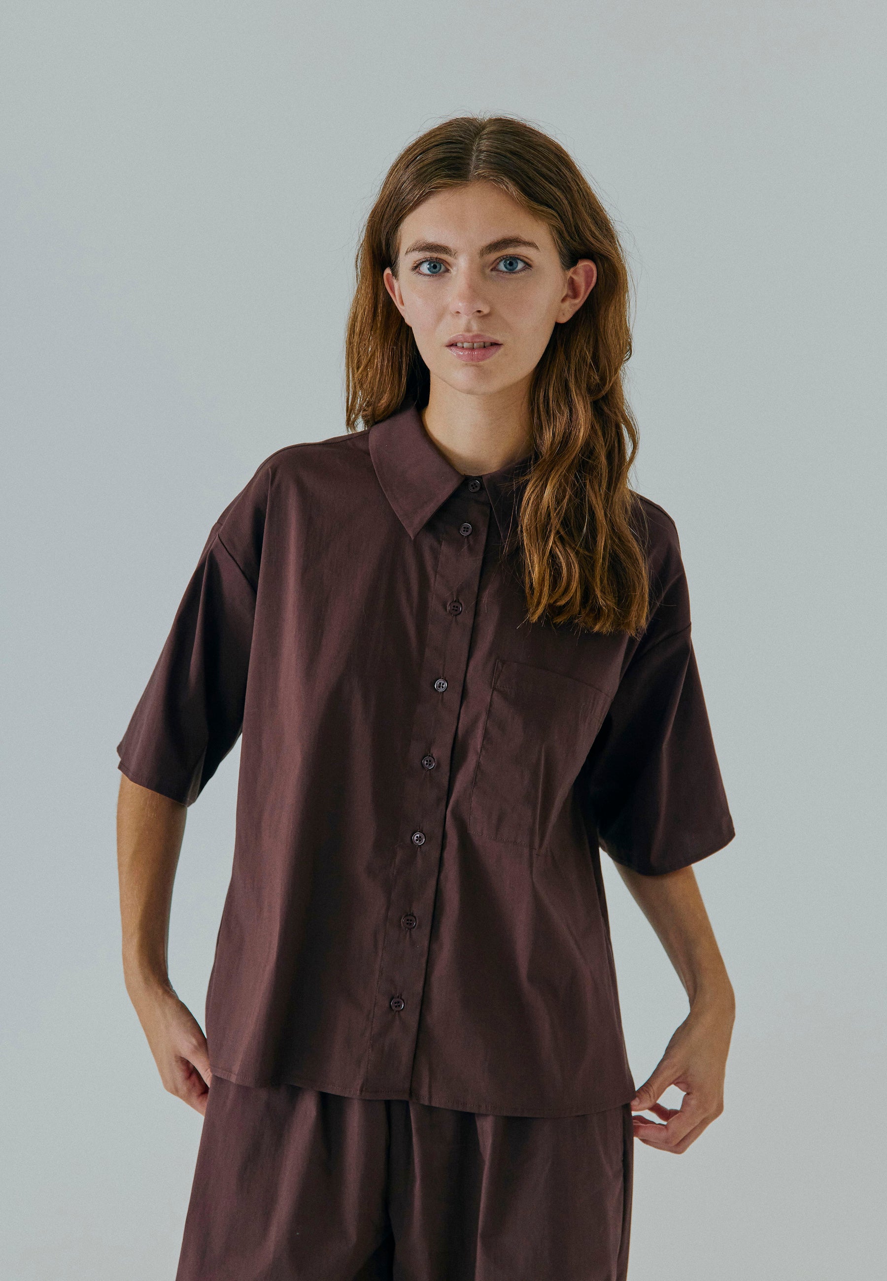 NORR Otilia string shirt Skjorter Dark Brown