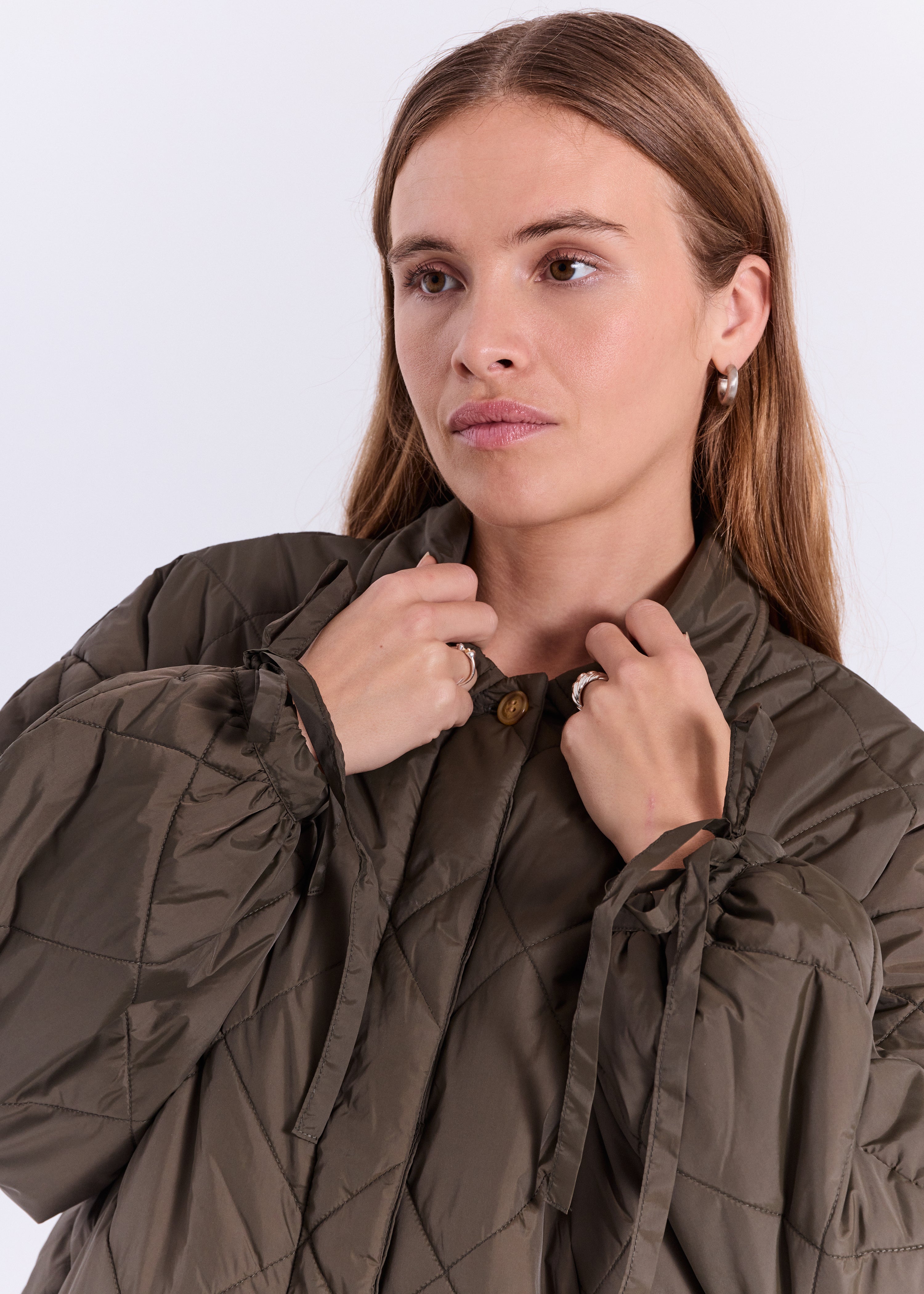 NORR Robyn quilt jacket Jakker Dark green