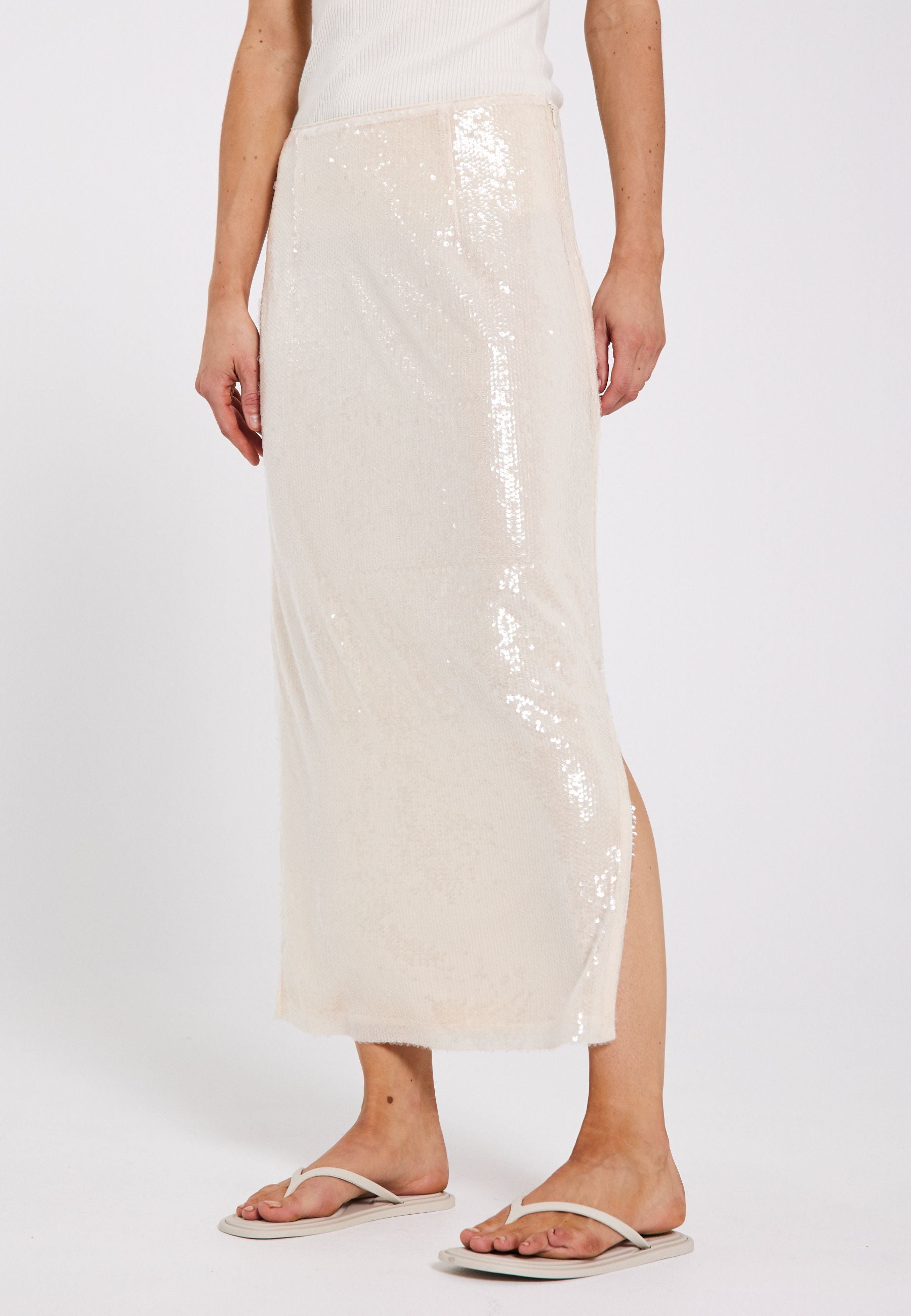 NORR Sequina skirt Skirts Off-white