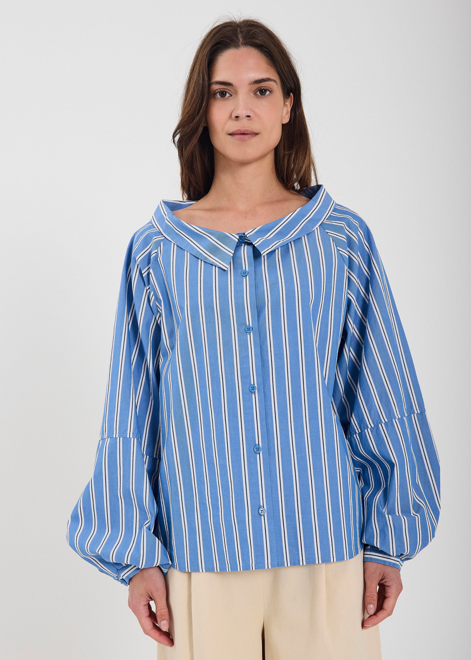 NORR Shala shirt Skjorter Blue stripe