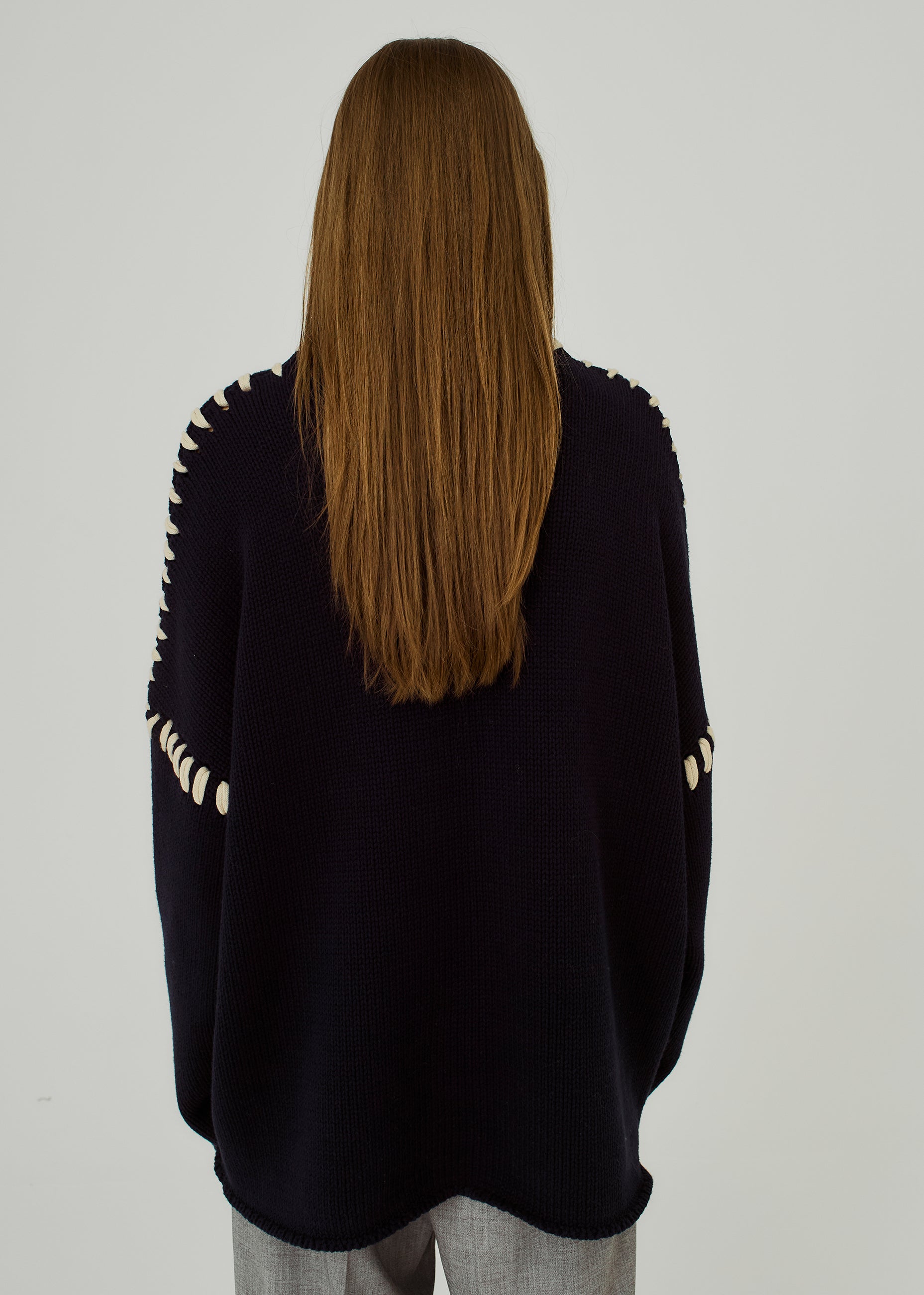 NORR Strings knit top Knits Navy string