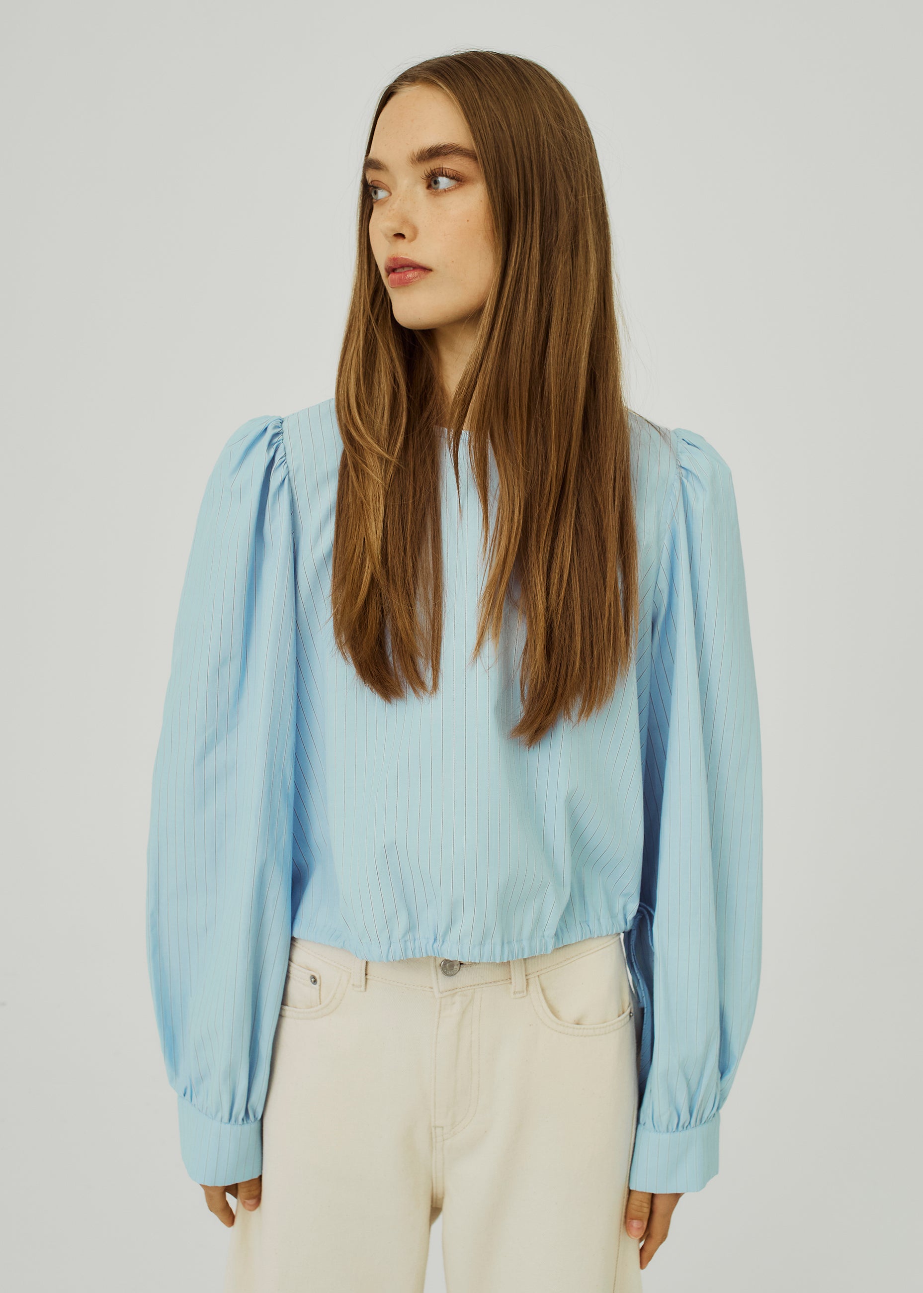 NORR Travis top Tops Light blue stripe