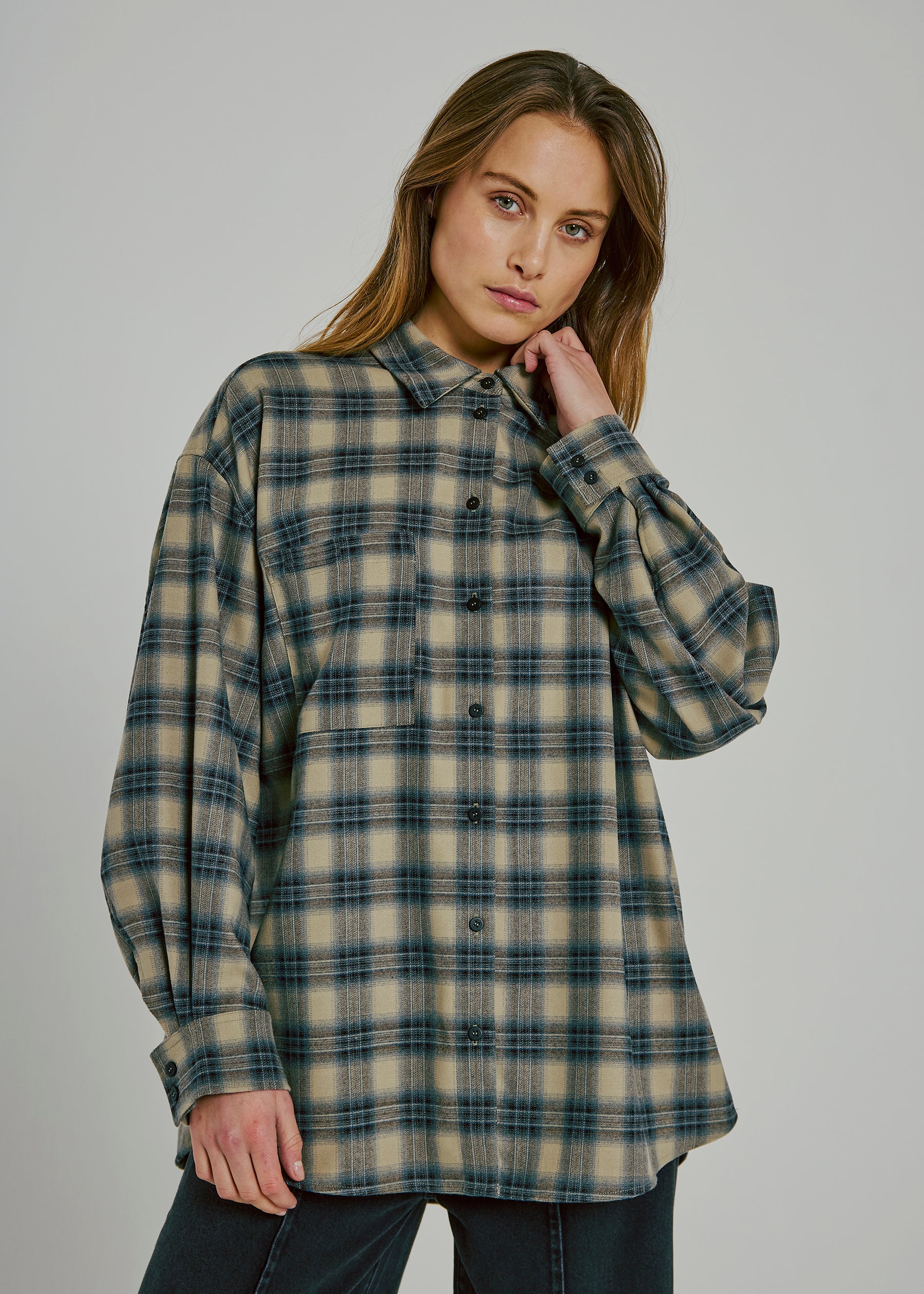 NORR Woody shirt Shirts Blue check