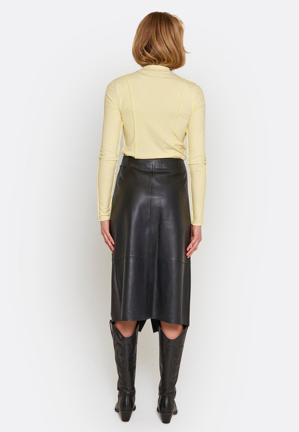 Alba leather skirt - black - kollektionsprøve