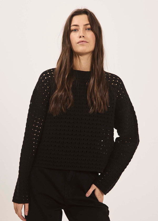 Crome knit top - black - kollektionsprøve