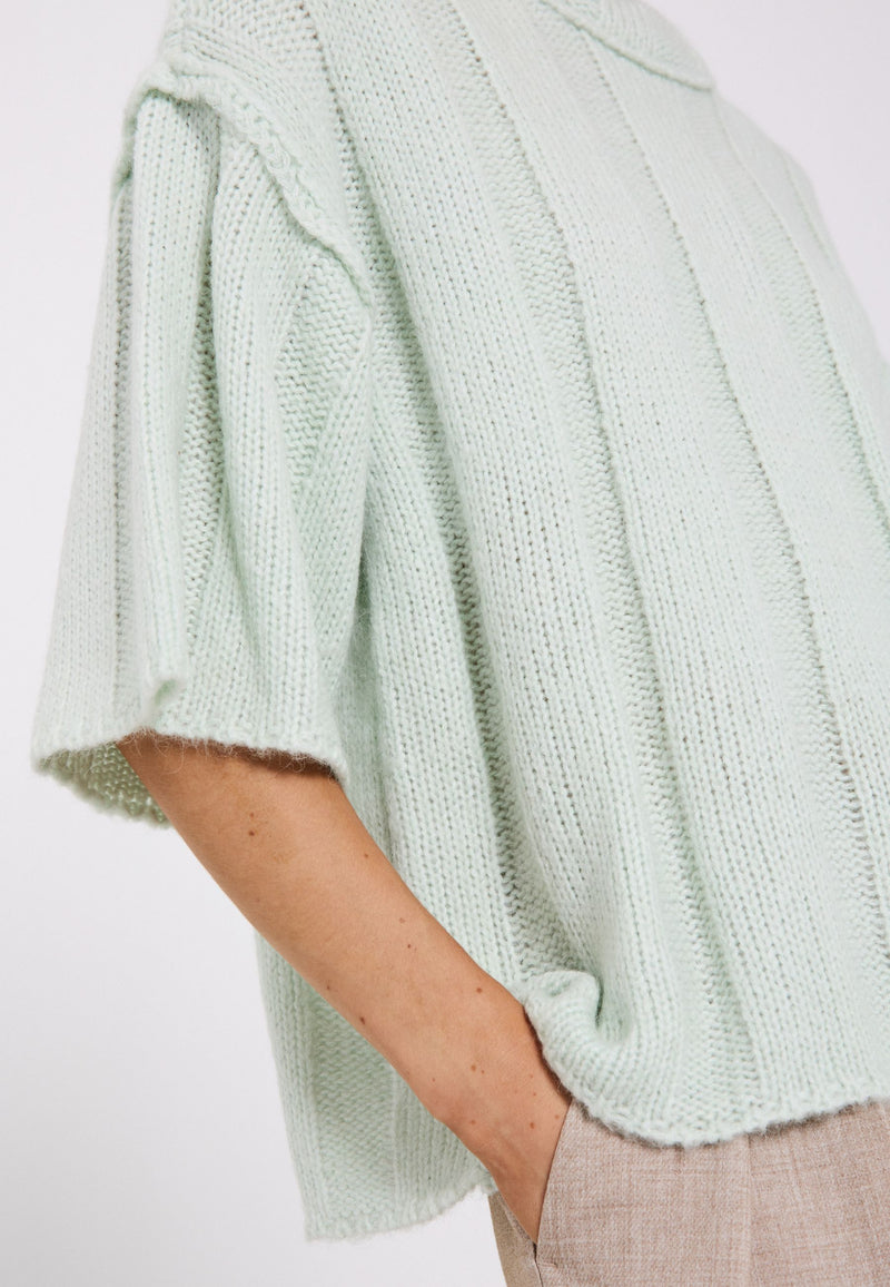 Fuscia knit tee - mint - kollektionsprøve