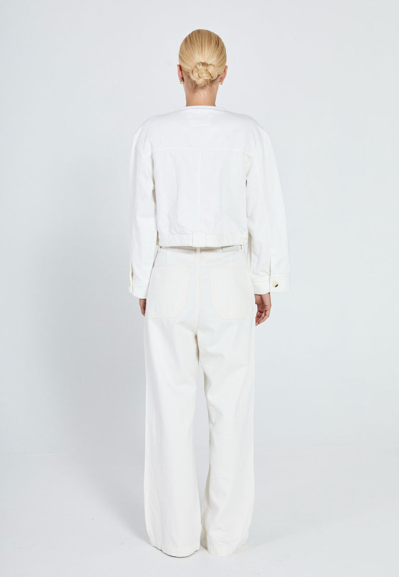 Ninni denim jacket - white wash - kollektionsprøve