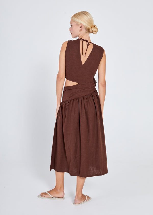 Esma SL dress - brown - kollektionsprøve