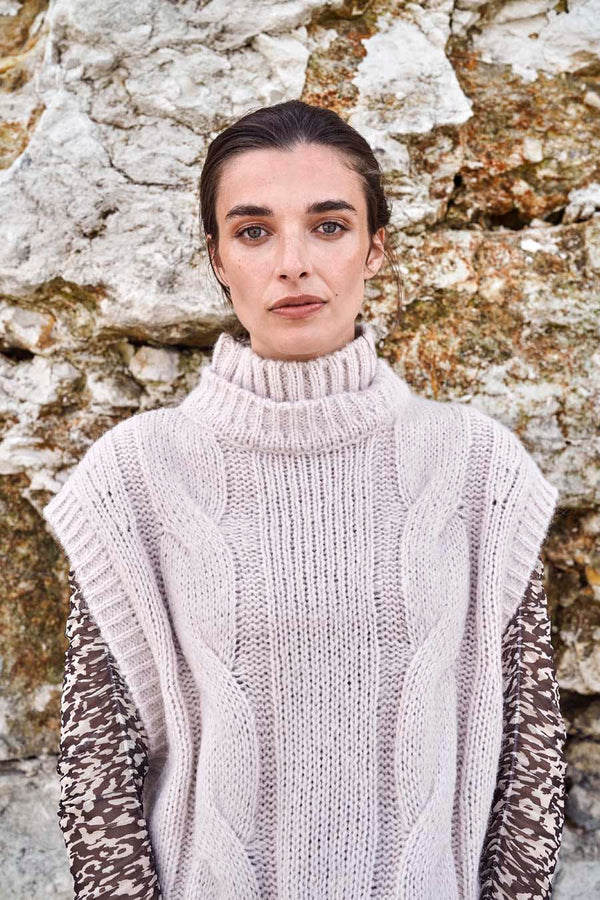NORR Alexandra knit waistcoat Knits Off-white