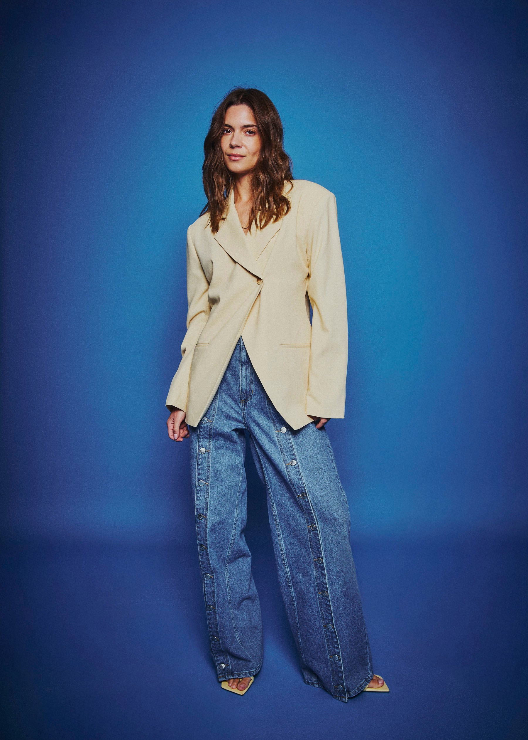 NORR Alli blazer Blazer Dusty yellow